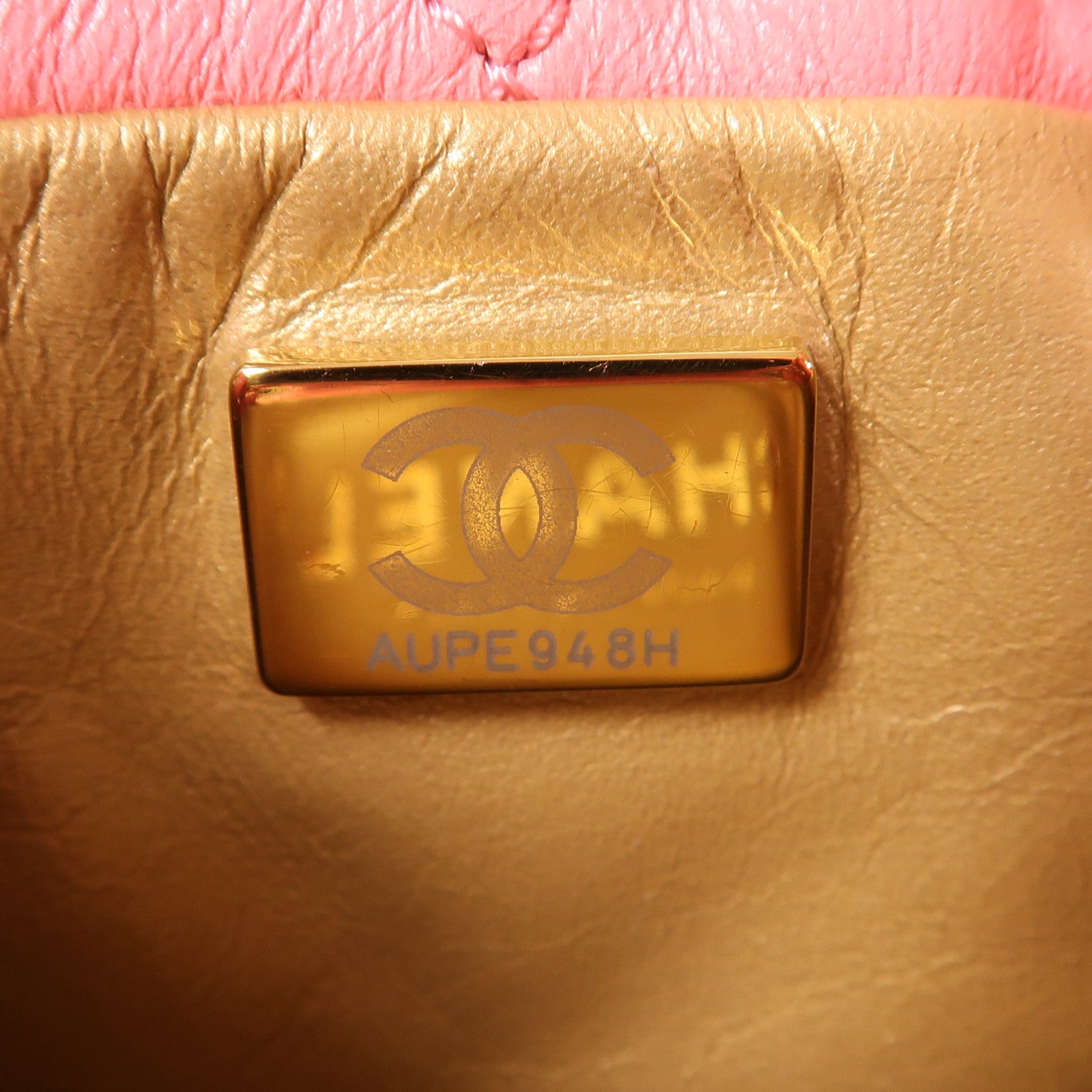 CHANEL 羊皮皮革Chain Shoulder金扣鏈帶肩背袋