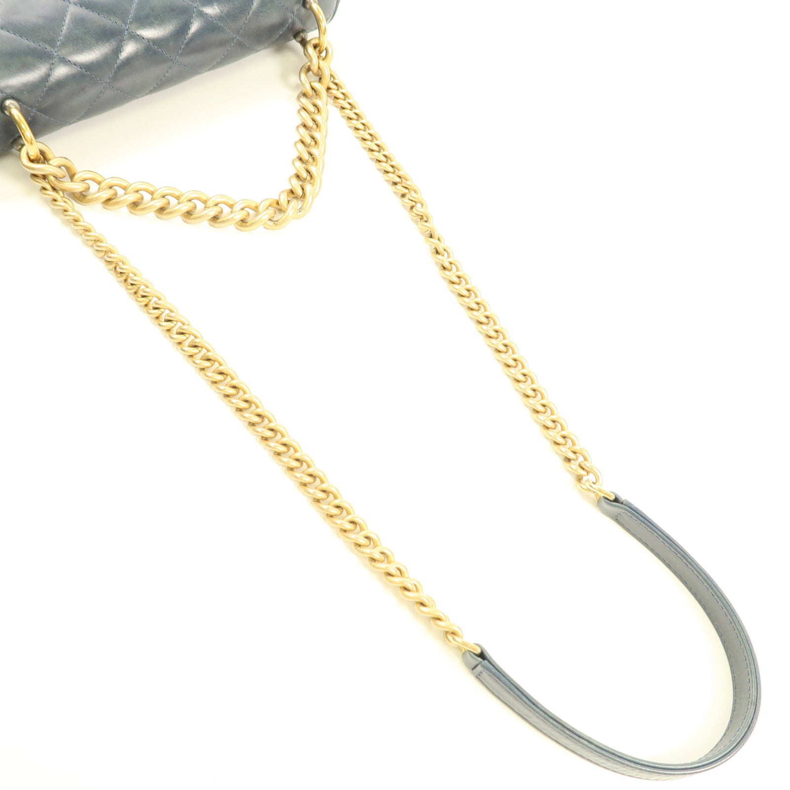 CHANEL 【激減優惠】牛皮皮革Chain Shoulder金扣手挽肩背兩用袋