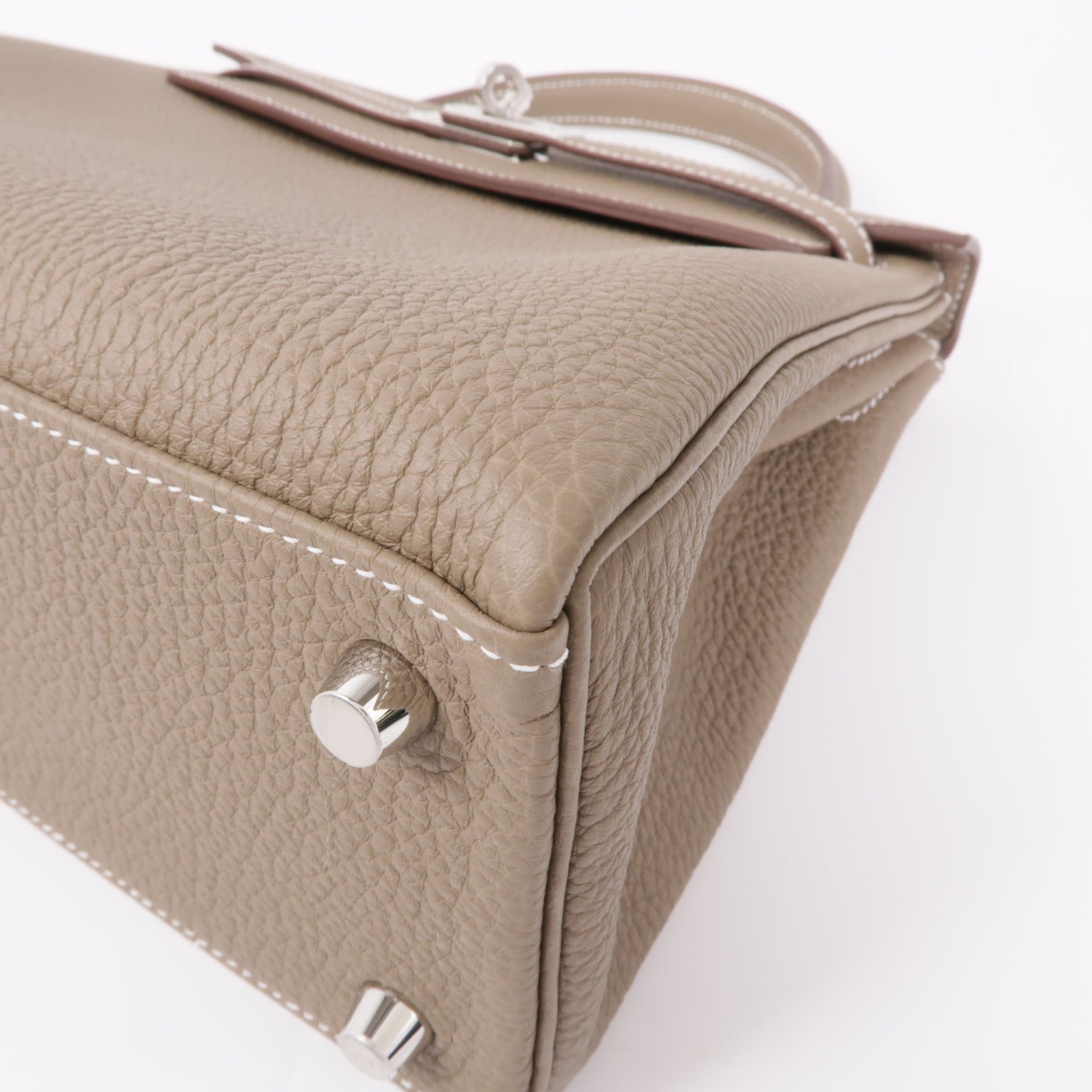 HERMES 【激減優惠】Togo皮革Kelly 25銀扣手挽肩背兩用袋