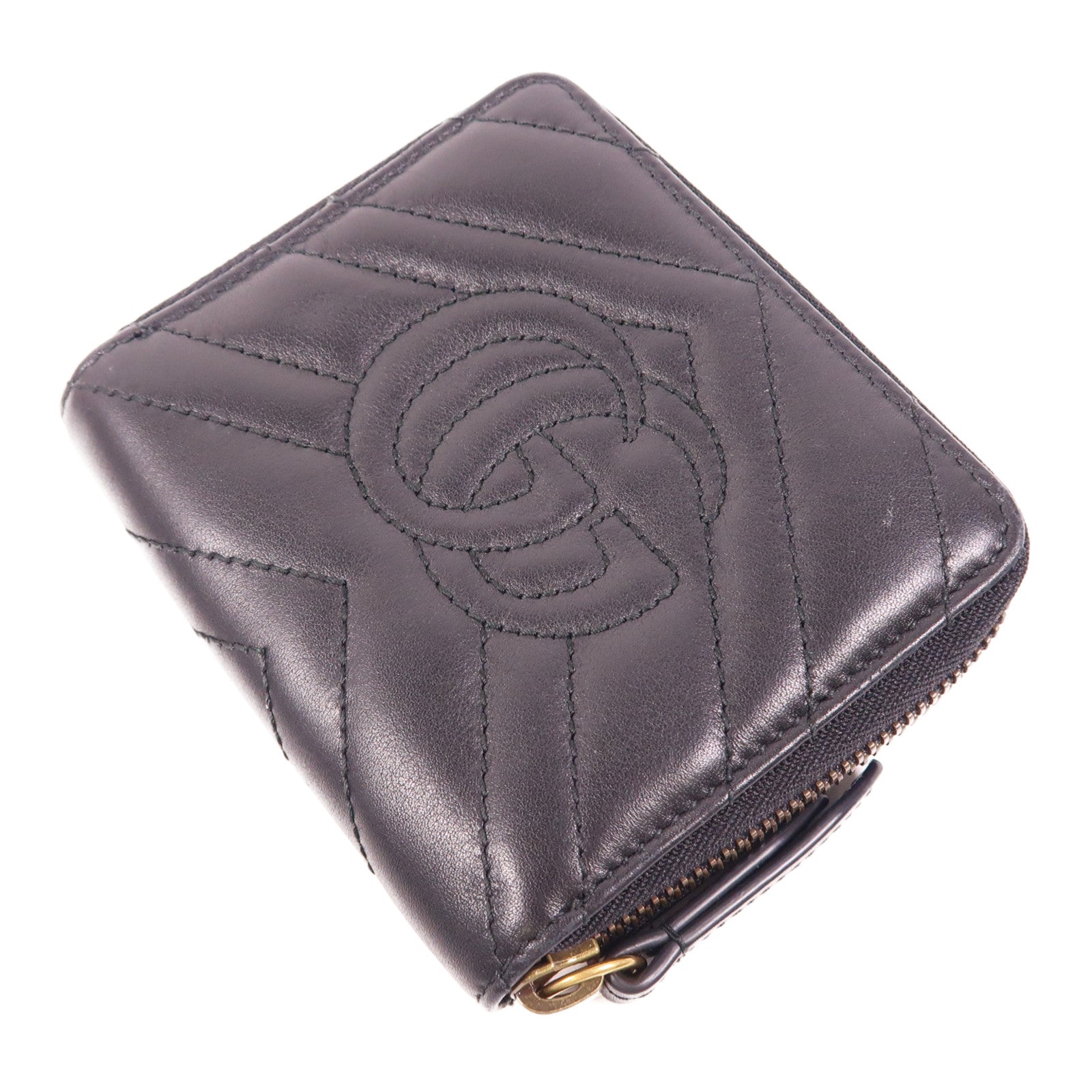 GUCCI 牛皮皮革GG Marmont Wallet金扣錢包