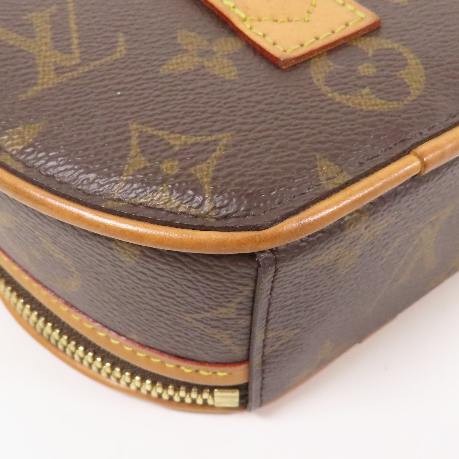 LOUIS VUITTON Monogram Mini Boite Chapeau金扣手挽肩背兩用袋棕色