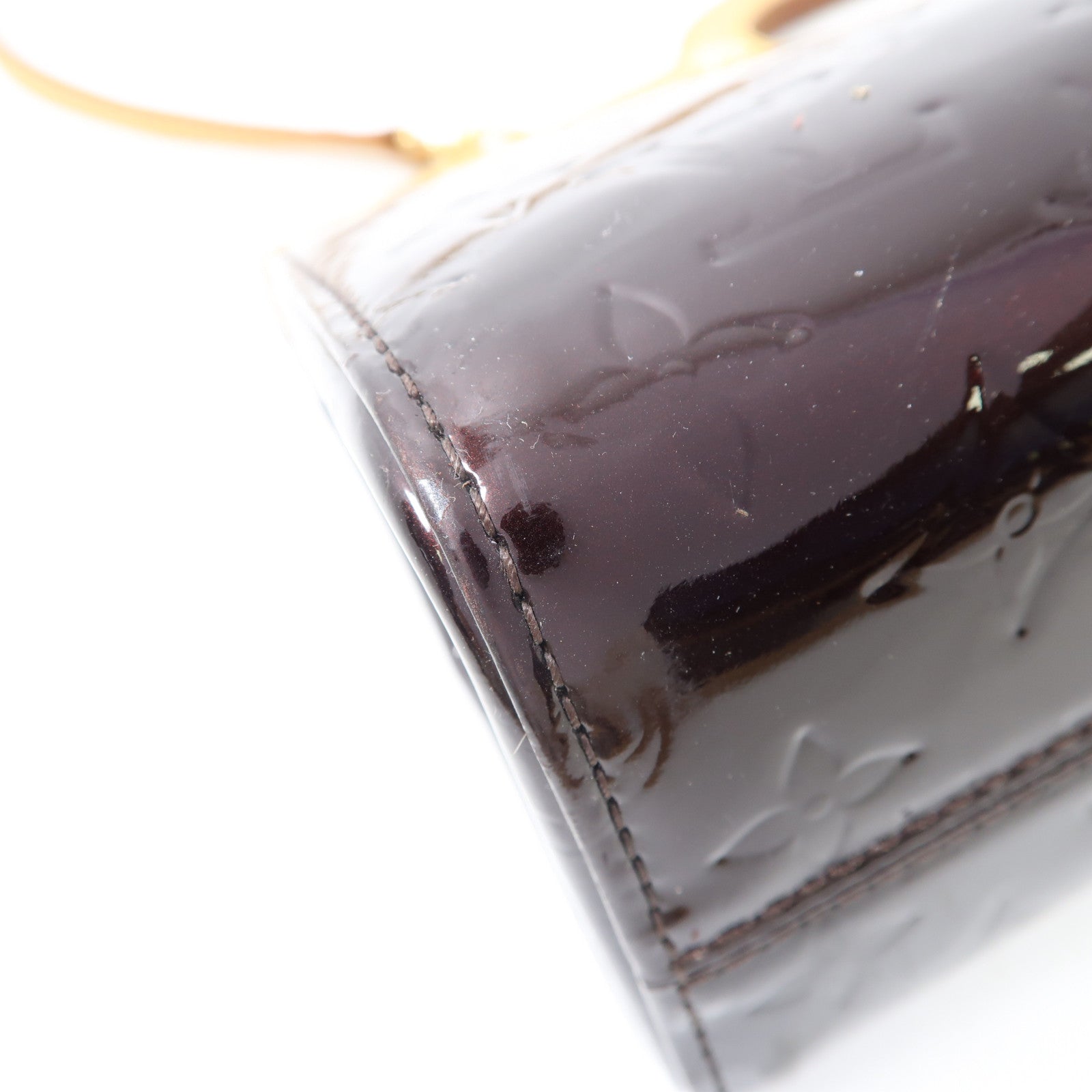 LOUIS VUITTON Monogram Vernis Roxbury Drive金扣手挽肩背兩用袋酒紅色