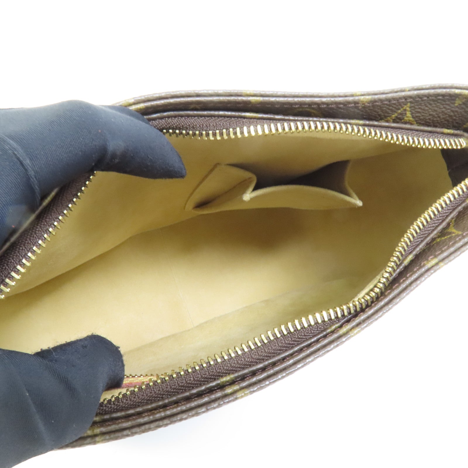 LOUIS VUITTON Monogram Looping MM金扣肩背袋棕色