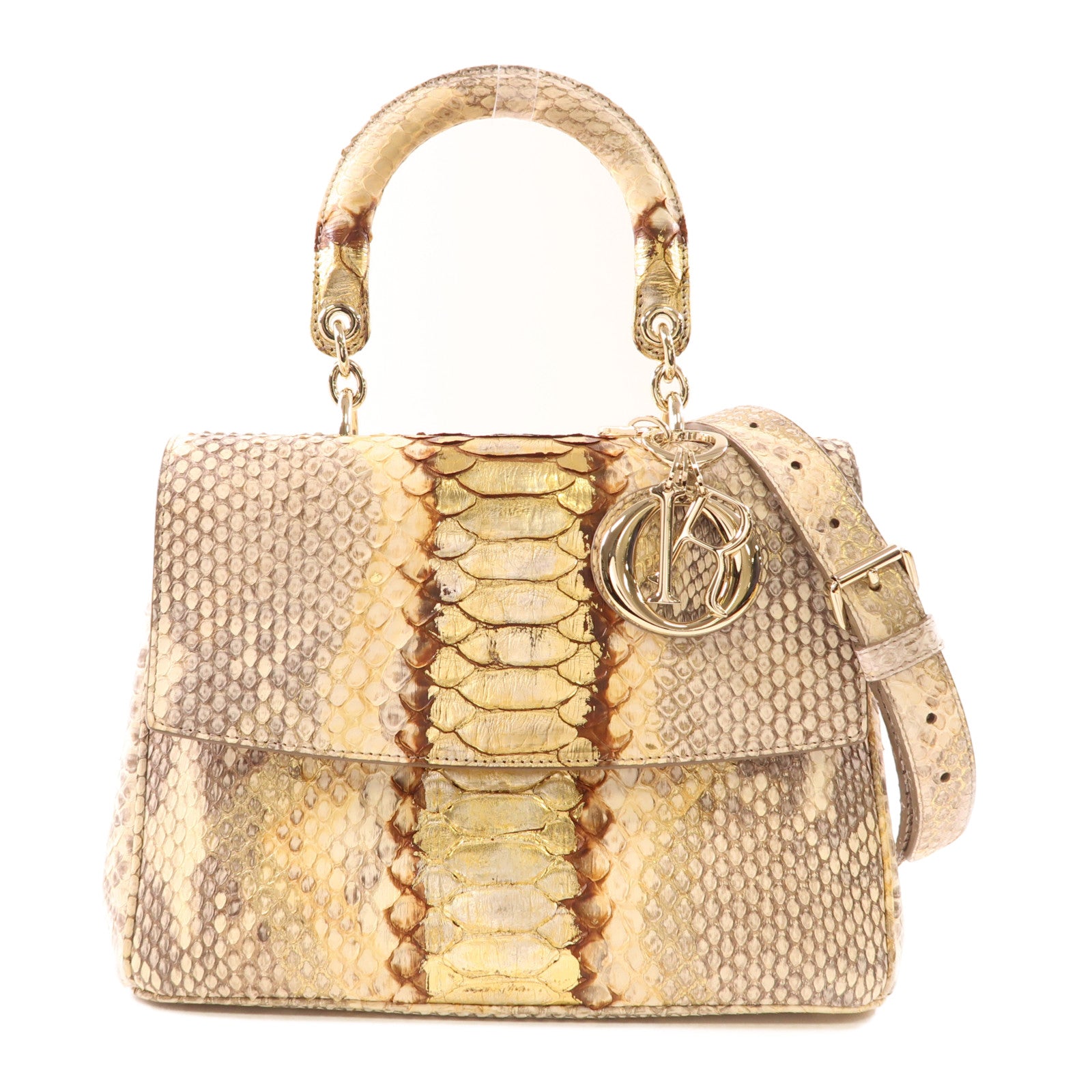 Dior【激減優惠】 蛇皮皮革Be Dior Bag銀扣手挽肩背兩用袋