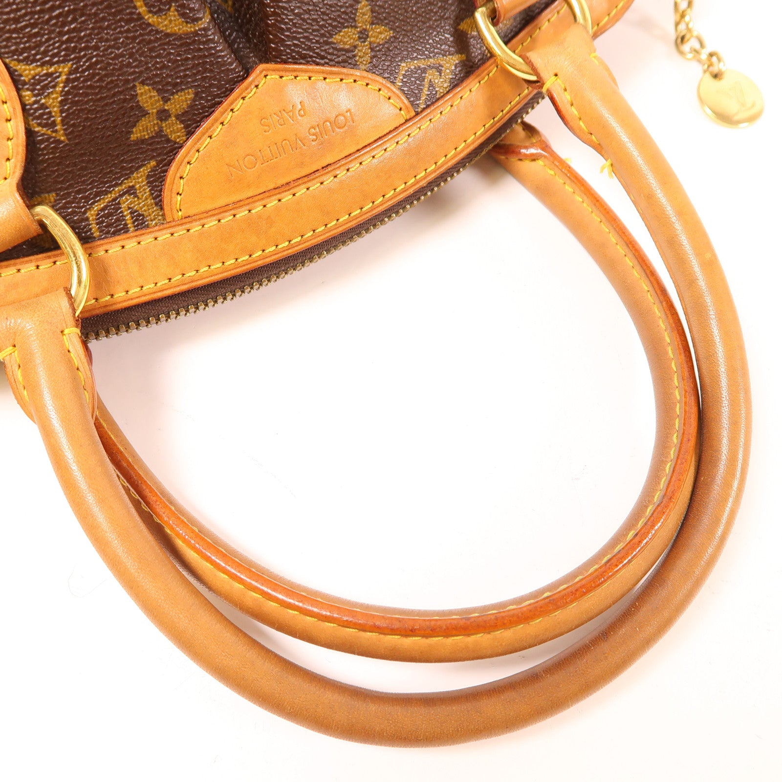 LOUIS VUITTON LV GHW Tivoli PM Shoulder Handbag M40143 Monogram Brown