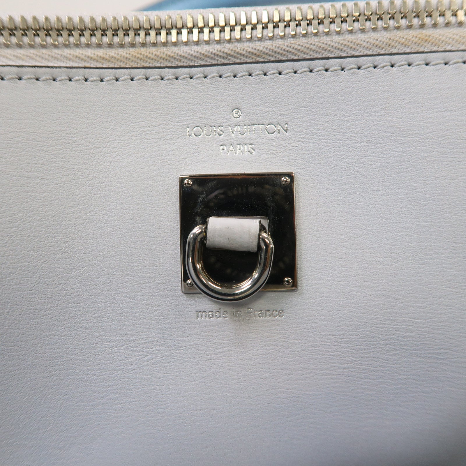 LOUIS VUITTON 【激減優惠】皮革City Steamer MM銀扣手挽肩背两用袋藍色/黑色