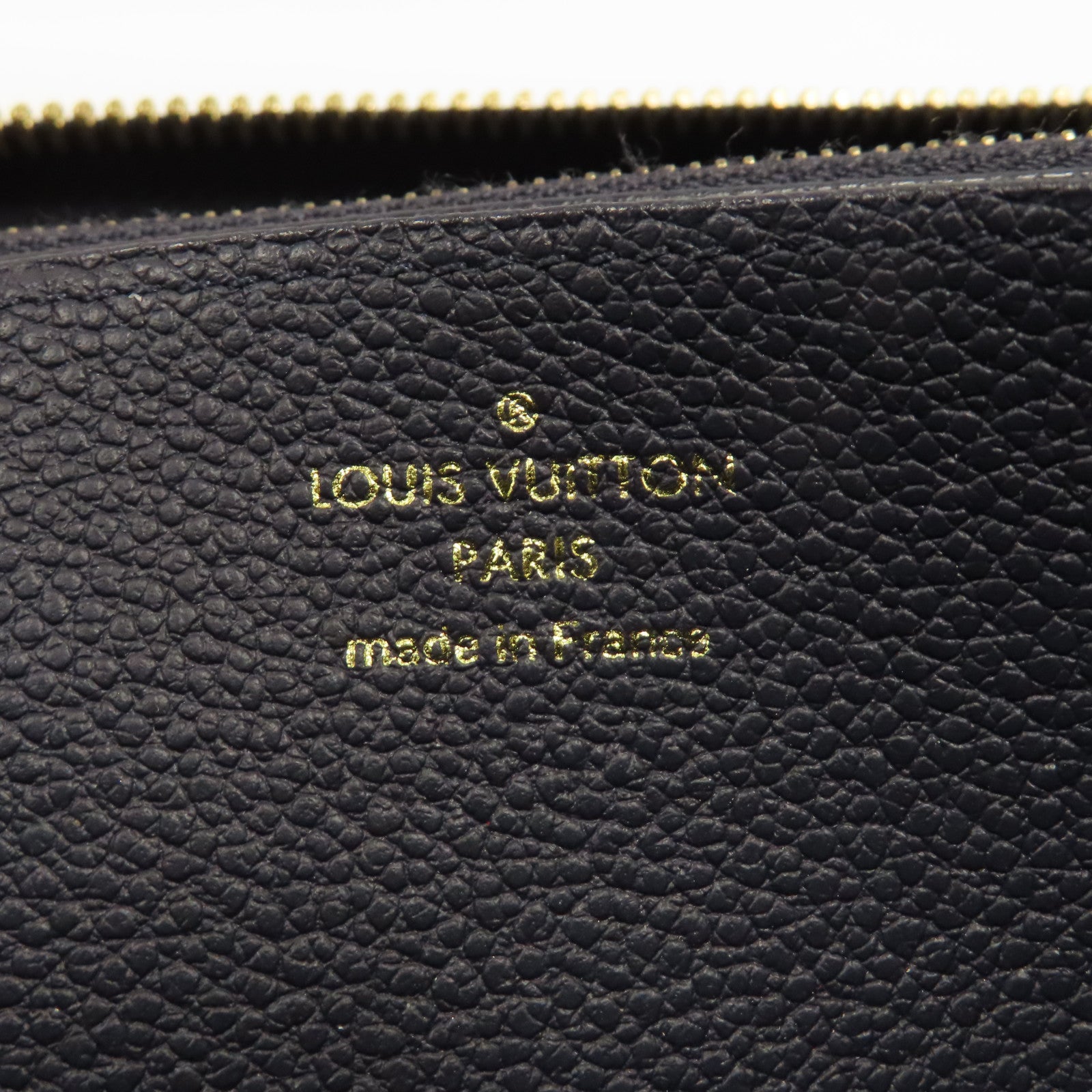 LOUIS VUITTON Monogram Empreinte Zippy Wallet金扣拉鍊長錢包藍色/紅色