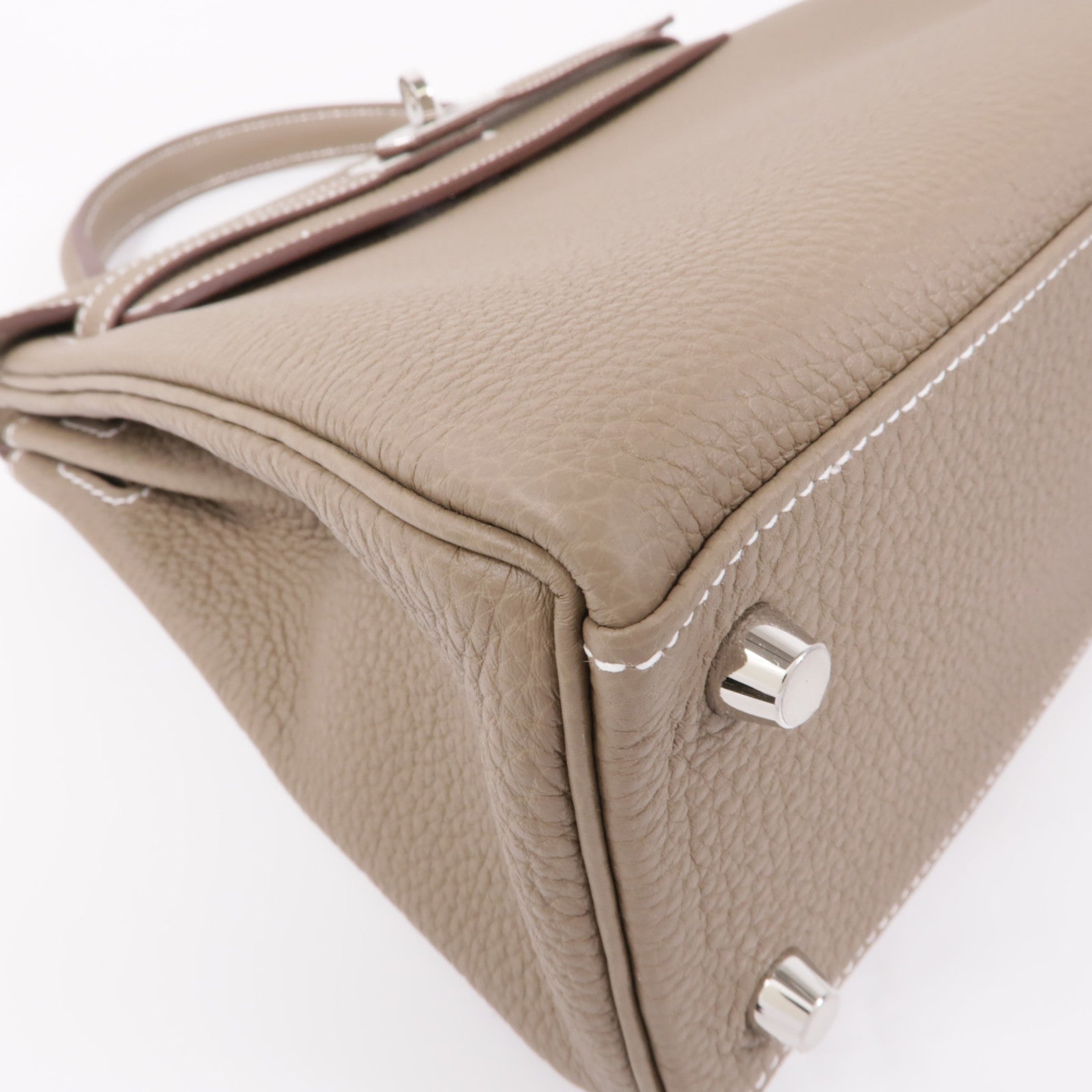 HERMES 【激減優惠】Togo皮革Kelly 25銀扣手挽肩背兩用袋