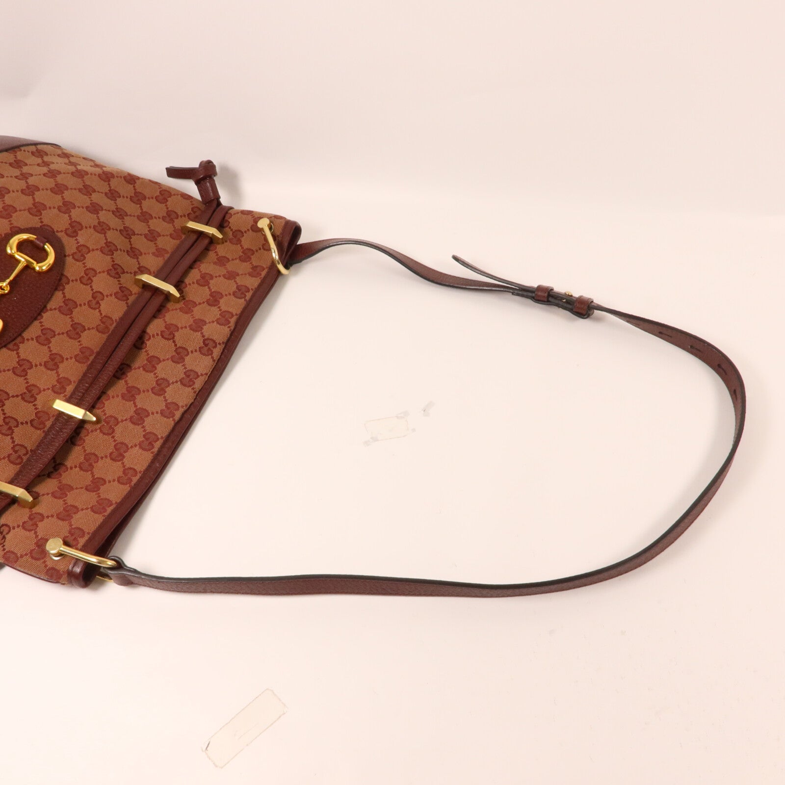 GUCCI 帆布Horsebit 1955肩背袋