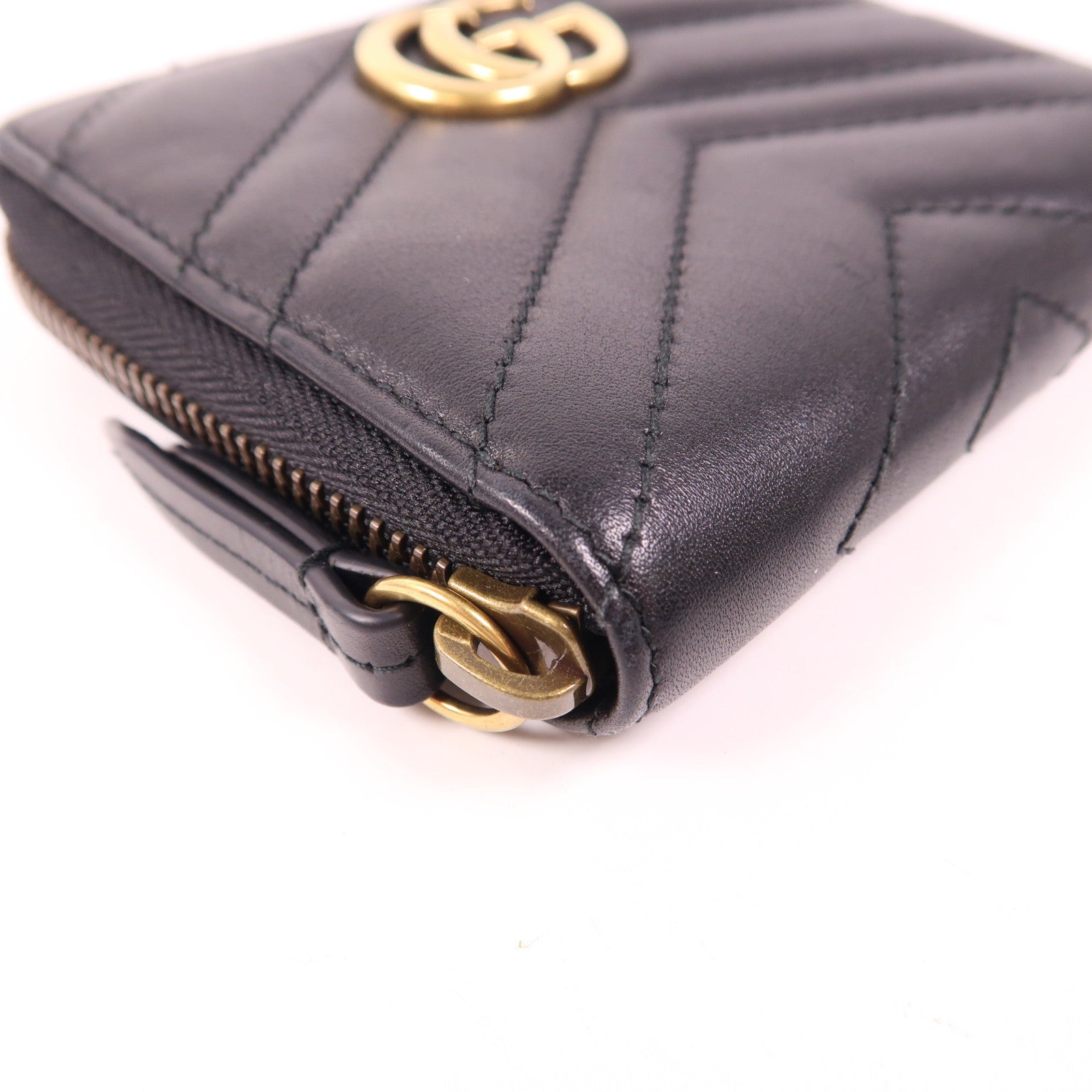 GUCCI 牛皮皮革GG Marmont Wallet金扣錢包