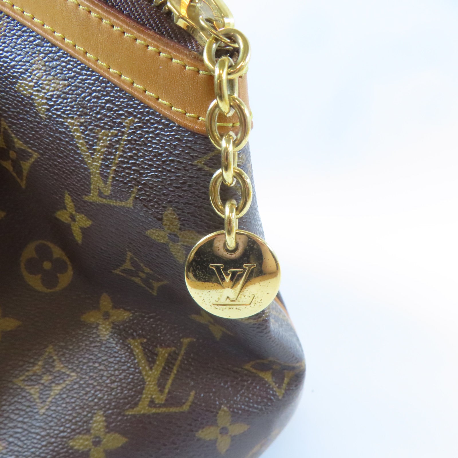LOUIS VUITTON Monogram Tivoli GM金扣手挽袋啡色