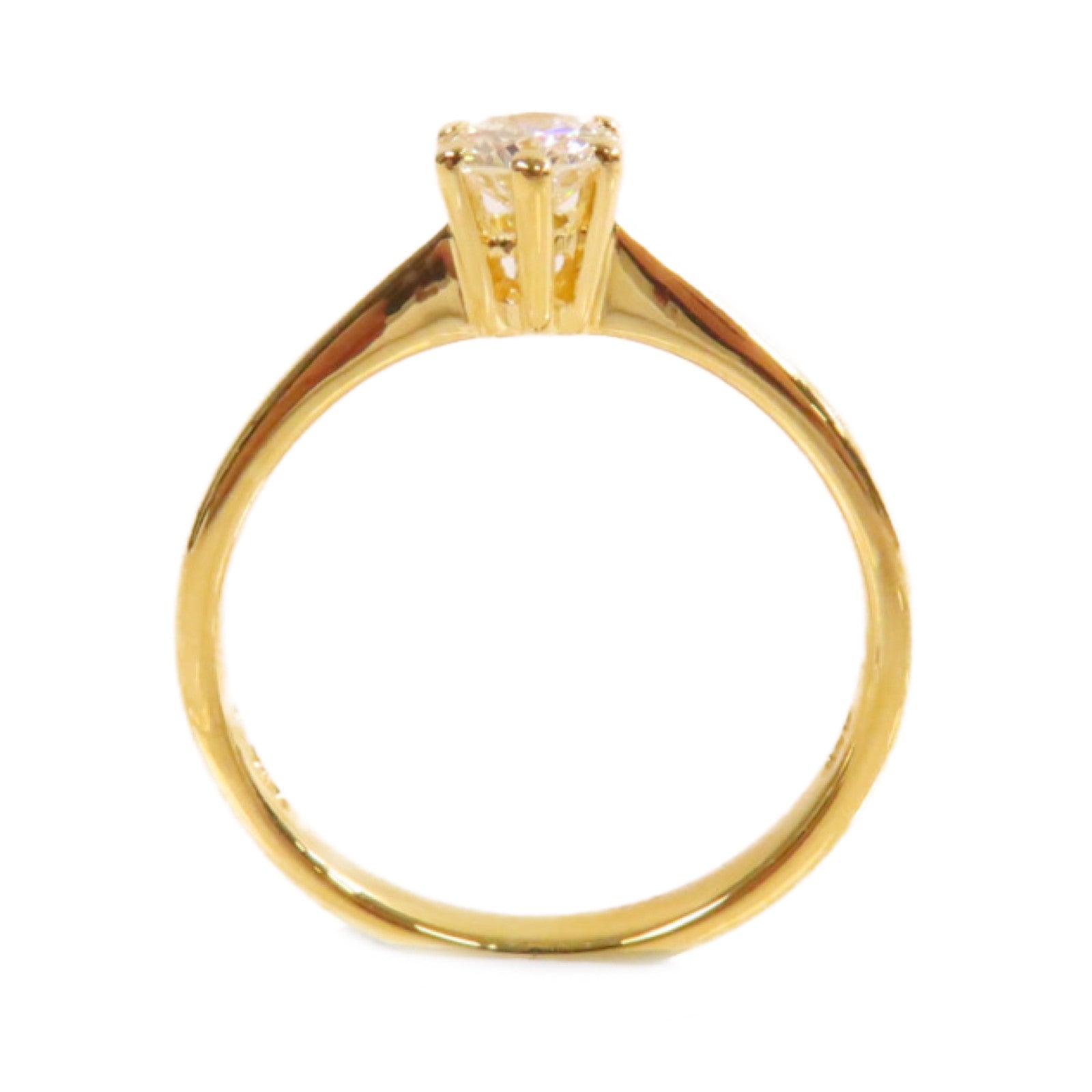 JEWELRY 【激減優惠】18K黃金/0.31ct鑽石Diamond Ring戒指US#5.75