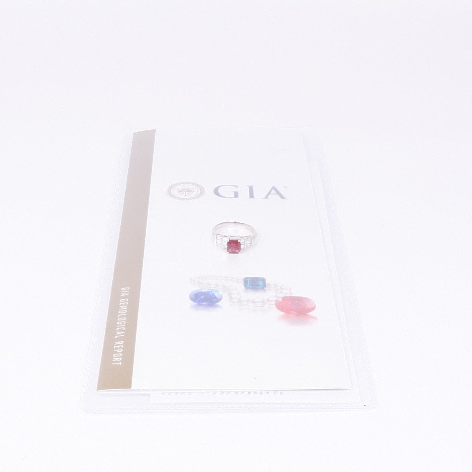 JEWELRY PT900鉑金Ruby/Diamond Ring紅寶石/鑽石戒指US#7.25