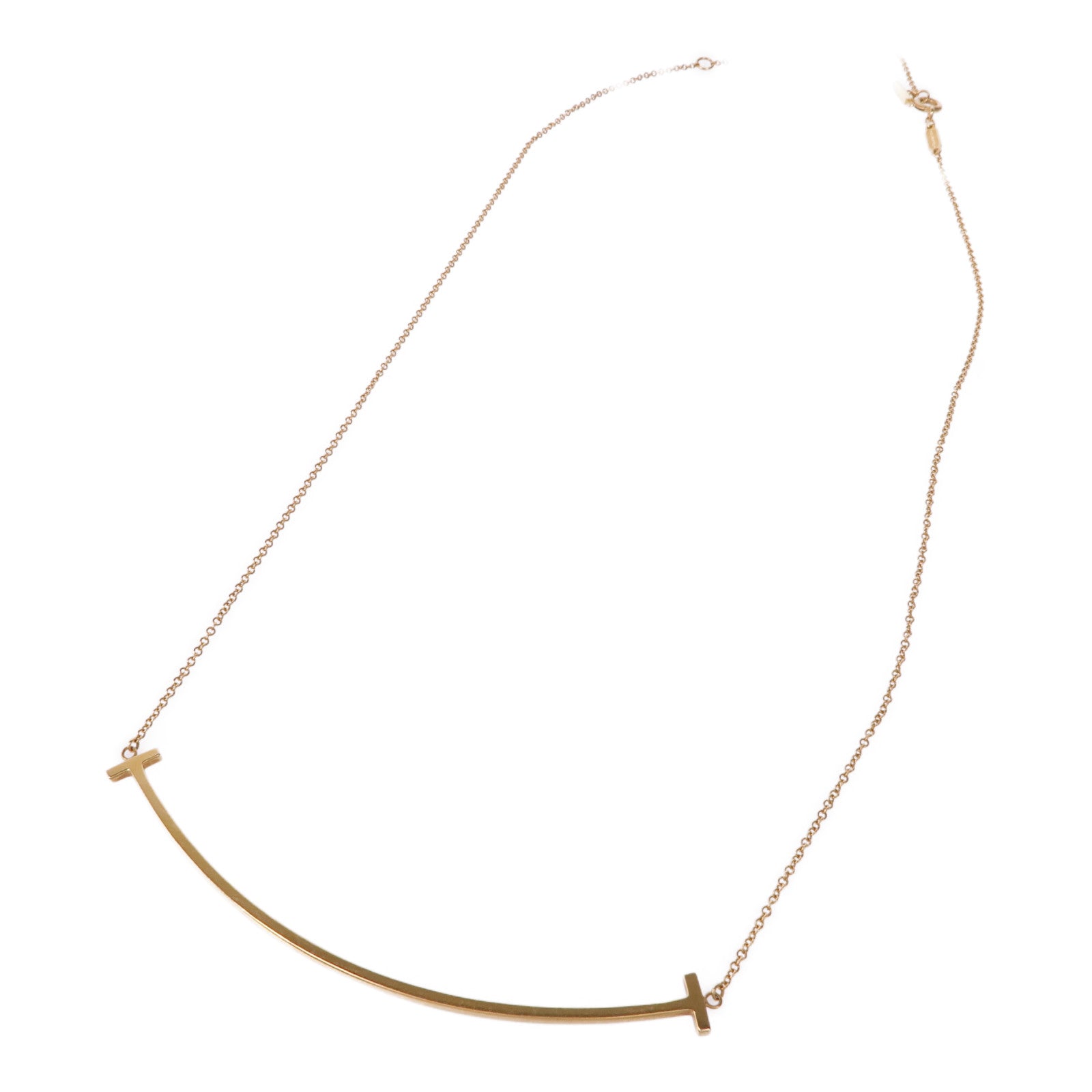 TIFFANY＆CO 18K黃金T Smile Pendant項鍊