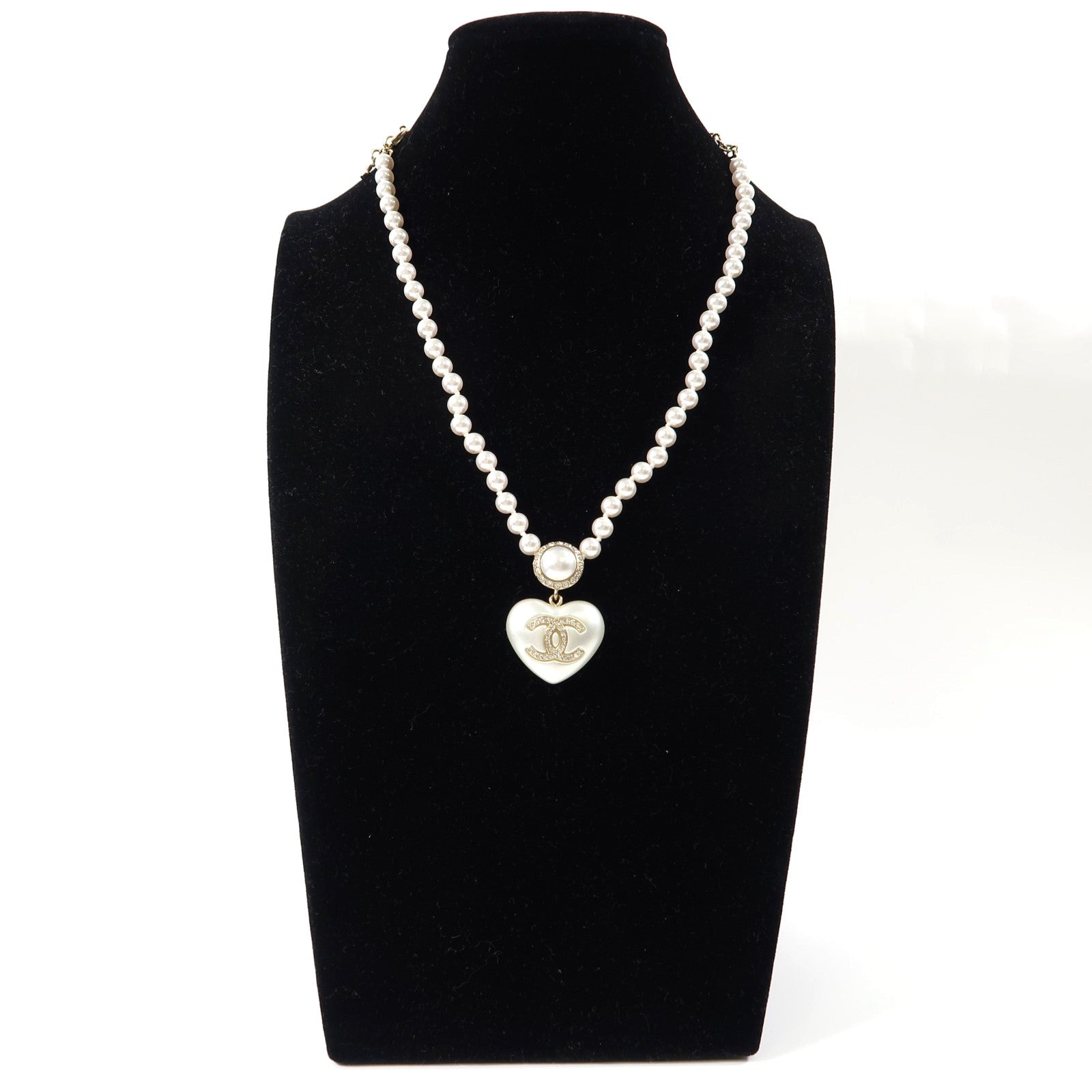 CHANEL 金屬/PVC Necklace項鍊白色