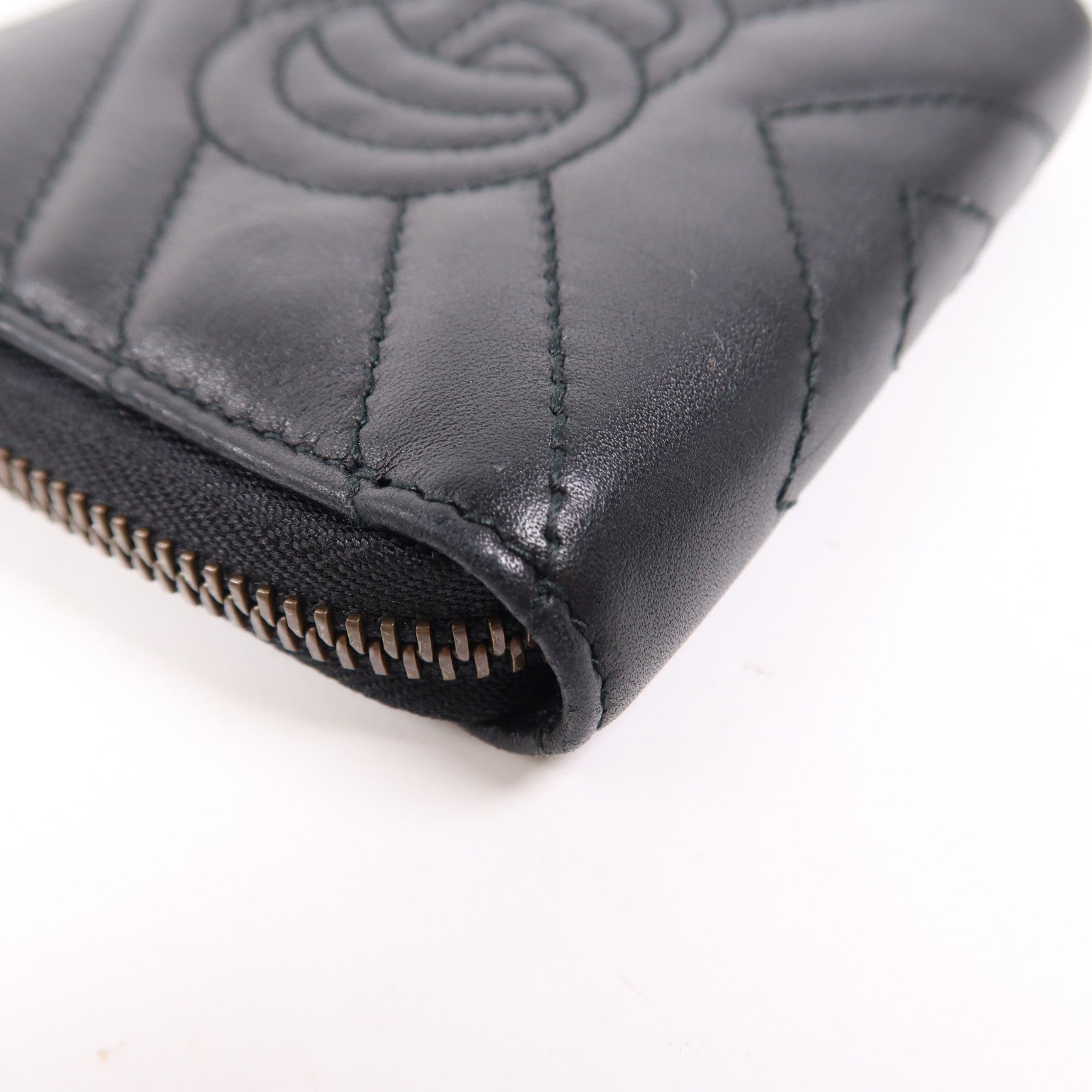 GUCCI 【激減優惠】牛皮皮革GG Marmont Wallet金扣錢包