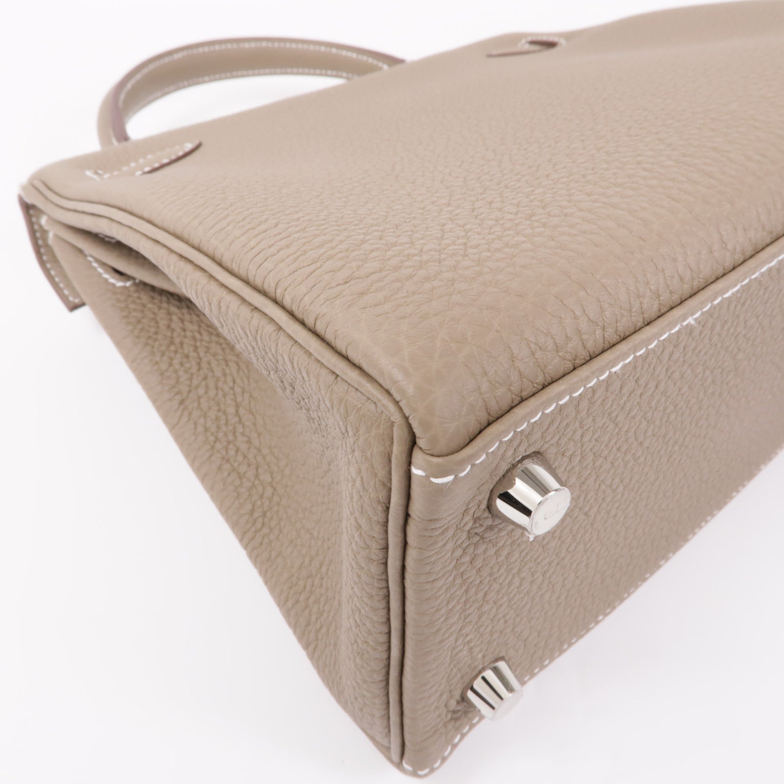 HERMES【激減優惠】 Togo皮革Kelly 25銀扣手挽肩背兩用袋