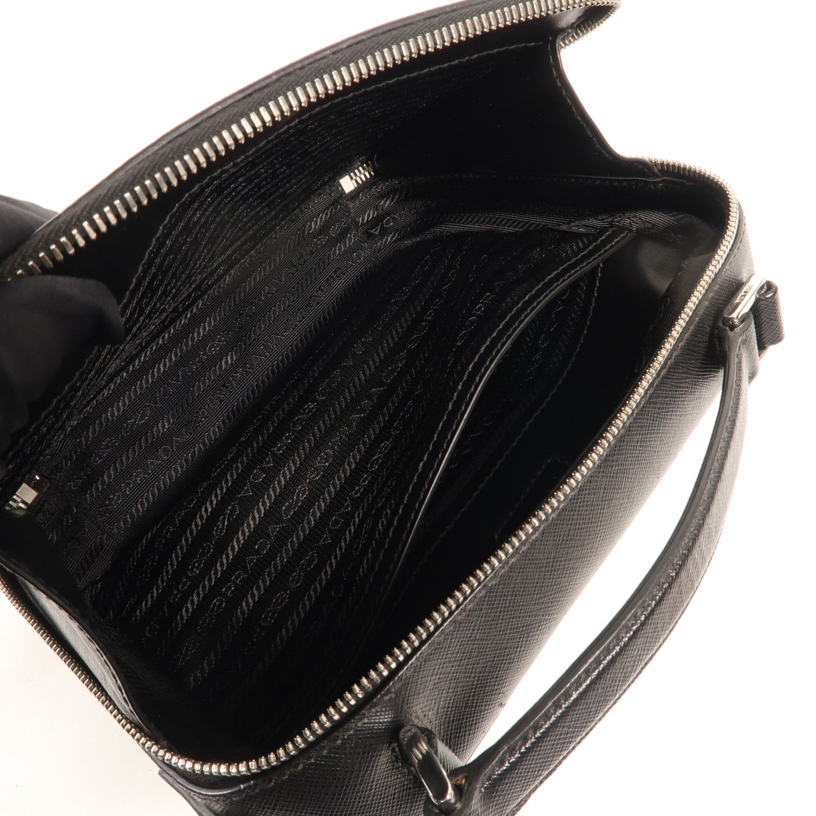 PRADA 牛皮皮革Shoulder Bag銀扣肩背袋