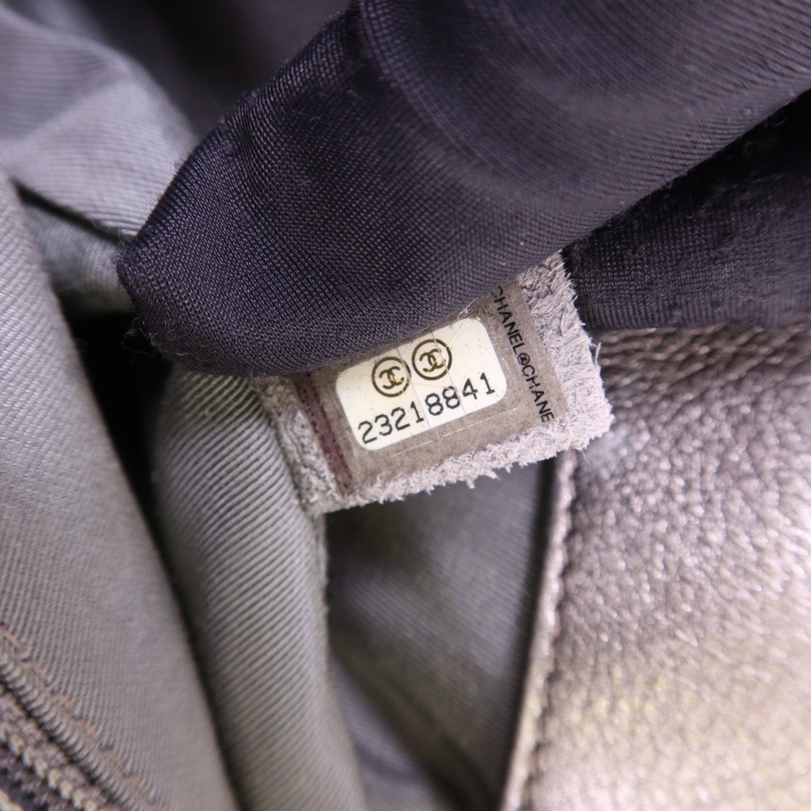 CHANEL 牛皮皮革Chain Shoulder銀扣鏈帶肩背袋