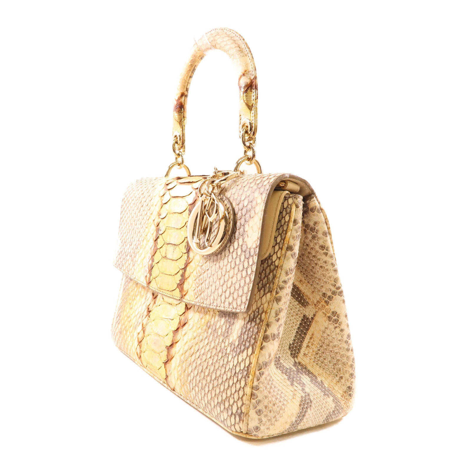 Dior【激減優惠】 蛇皮皮革Be Dior Bag銀扣手挽肩背兩用袋