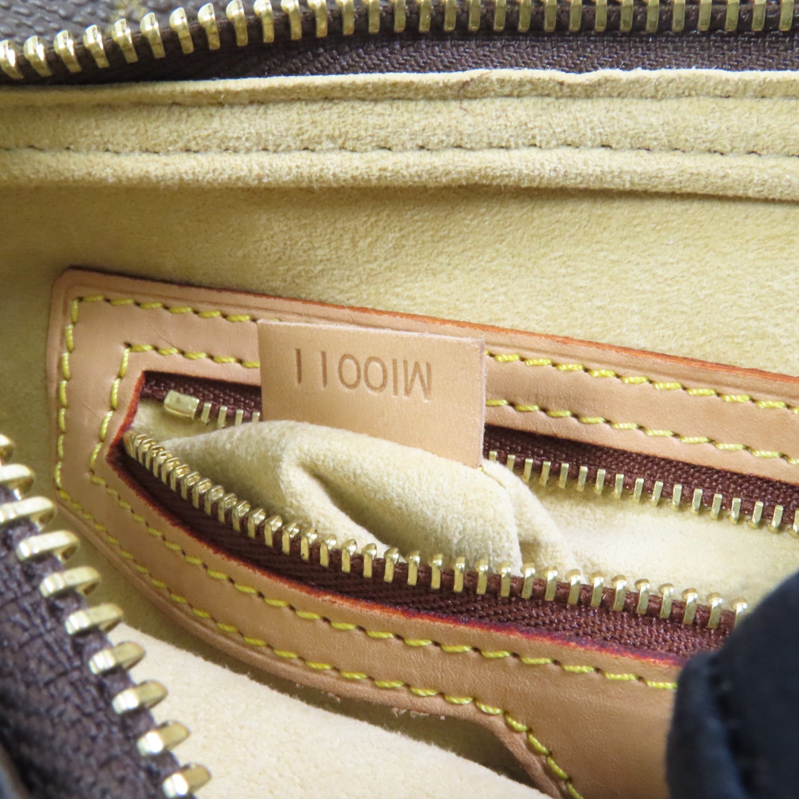 LOUIS VUITTON Monogram Looping MM金扣肩背袋棕色