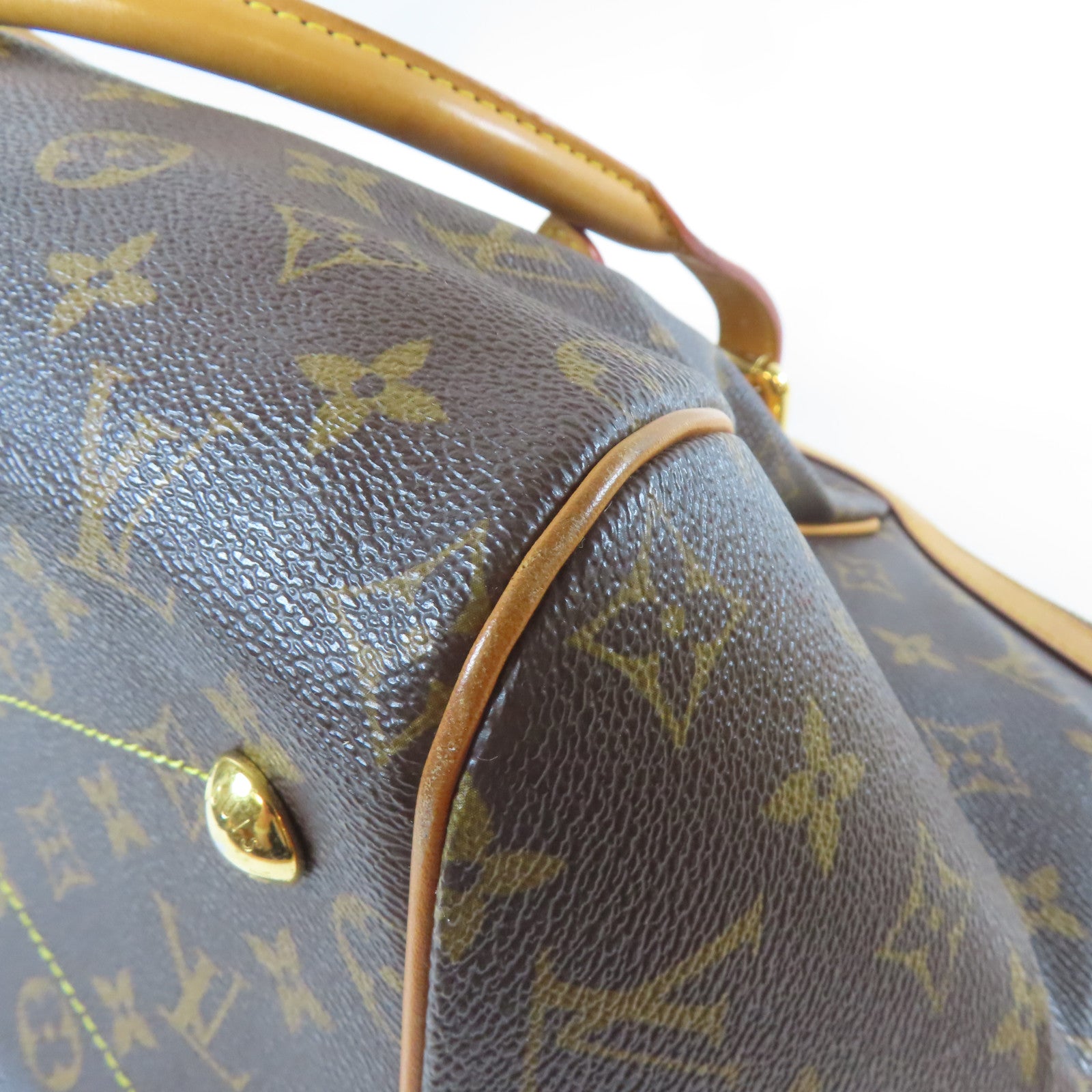 LOUIS VUITTON Monogram Tivoli GM金扣手挽袋啡色