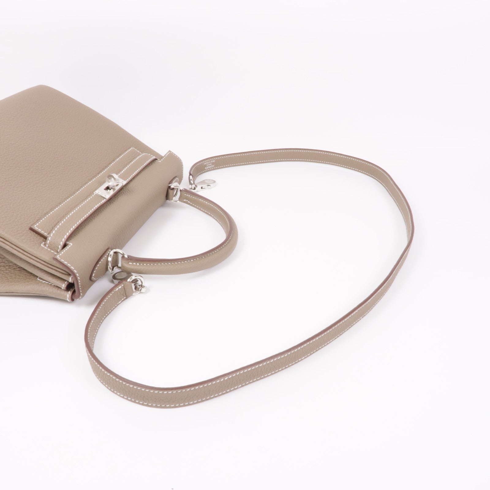 HERMES 【激減優惠】Togo皮革Kelly 25銀扣手挽肩背兩用袋