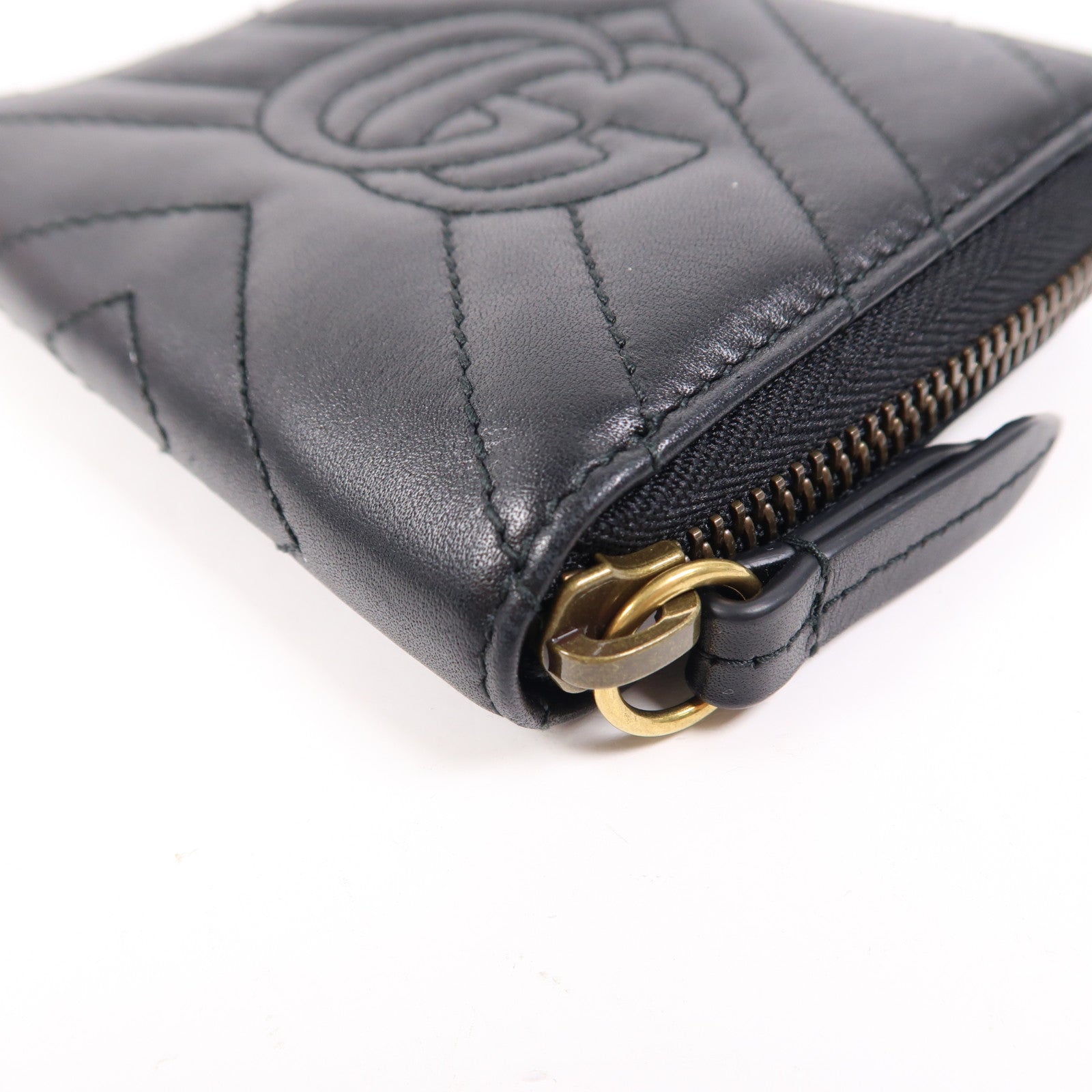 GUCCI 牛皮皮革GG Marmont Wallet金扣錢包