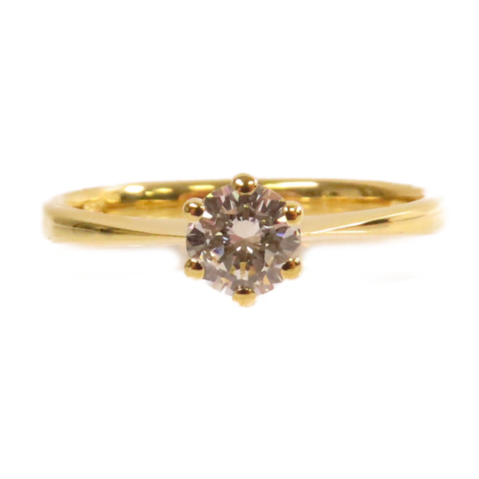 JEWELRY 【激減優惠】18K黃金/0.31ct鑽石Diamond Ring戒指US#5.75