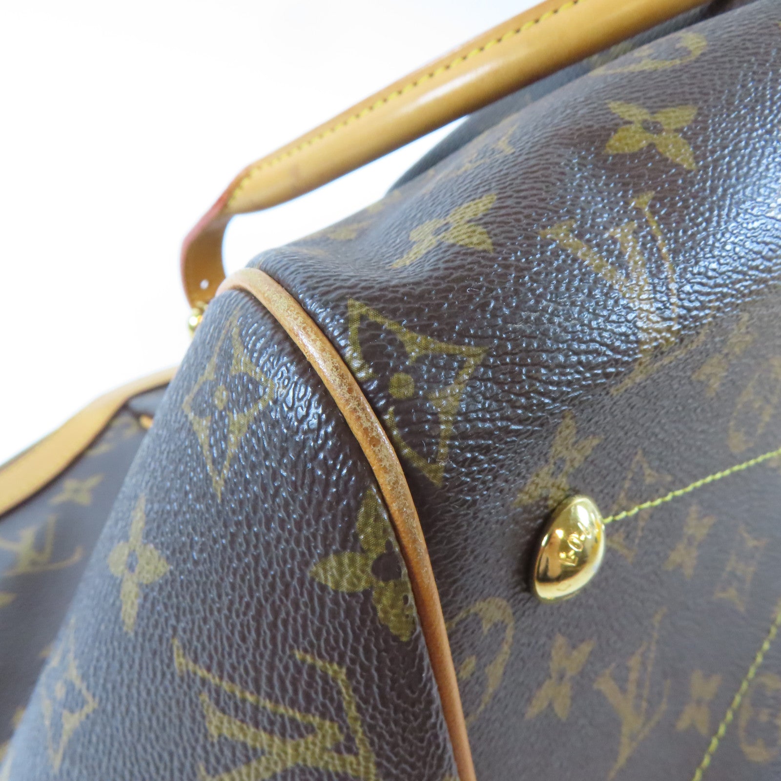 LOUIS VUITTON Monogram Tivoli GM金扣手挽袋啡色