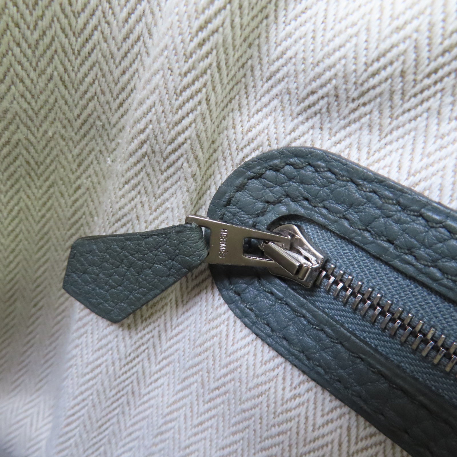 HERMES Negonda皮革Garden Party TPM Tote Bag銀扣手挽袋63 Vert Amande杏仁綠色