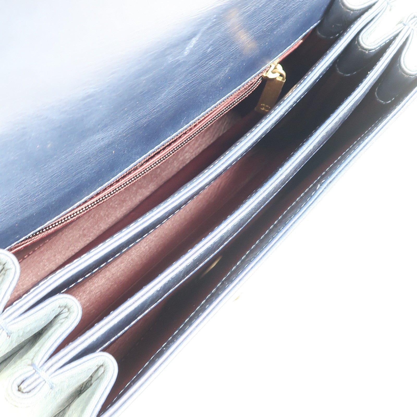 CHANEL 【激減優惠】牛皮皮革Chain Shoulder金扣手挽肩背兩用袋