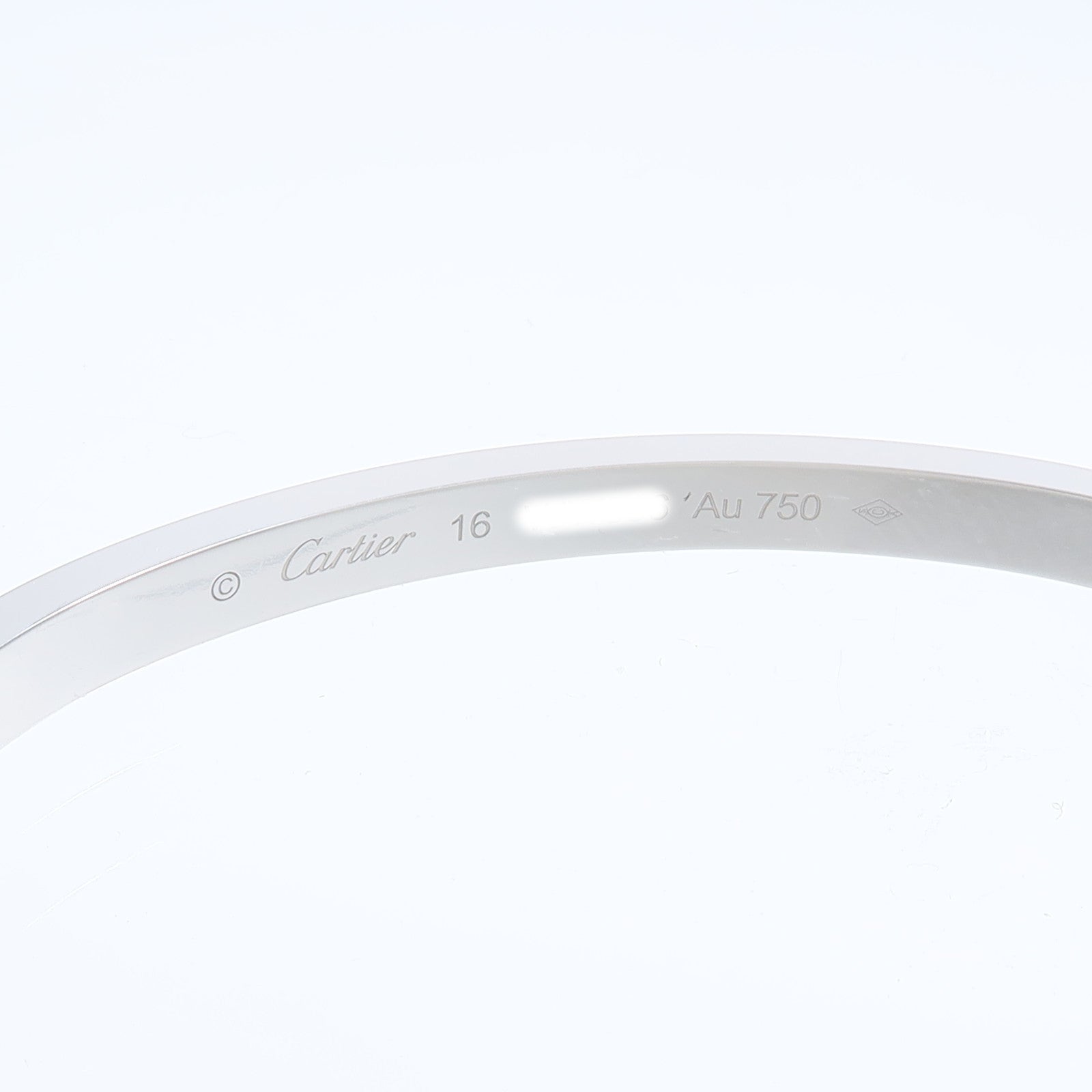 CARTIER 18K白金Love Blaceret SM Full Diamond鑽石手鐲