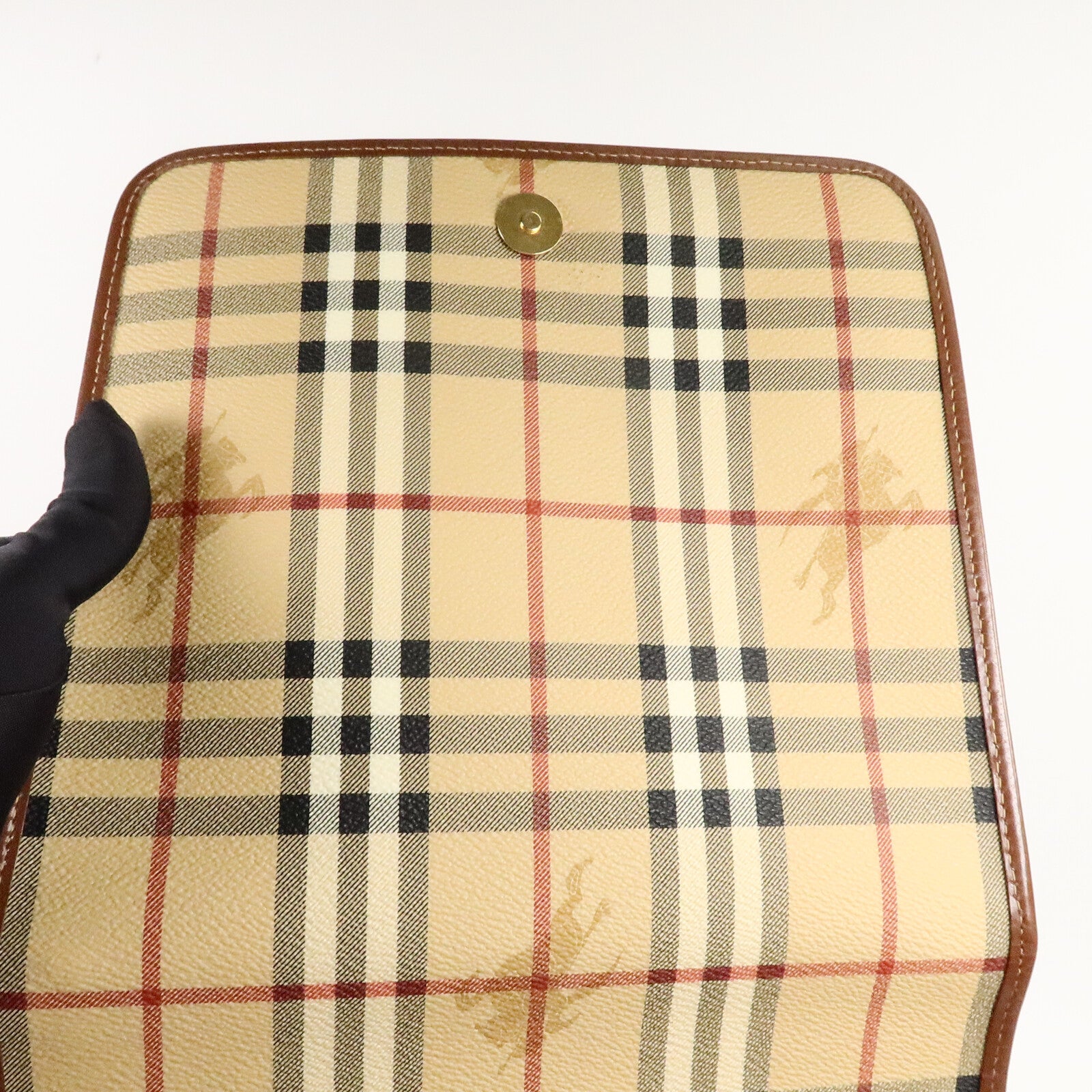 BURBERRY 塗層帆布Shoulder Bag肩背袋