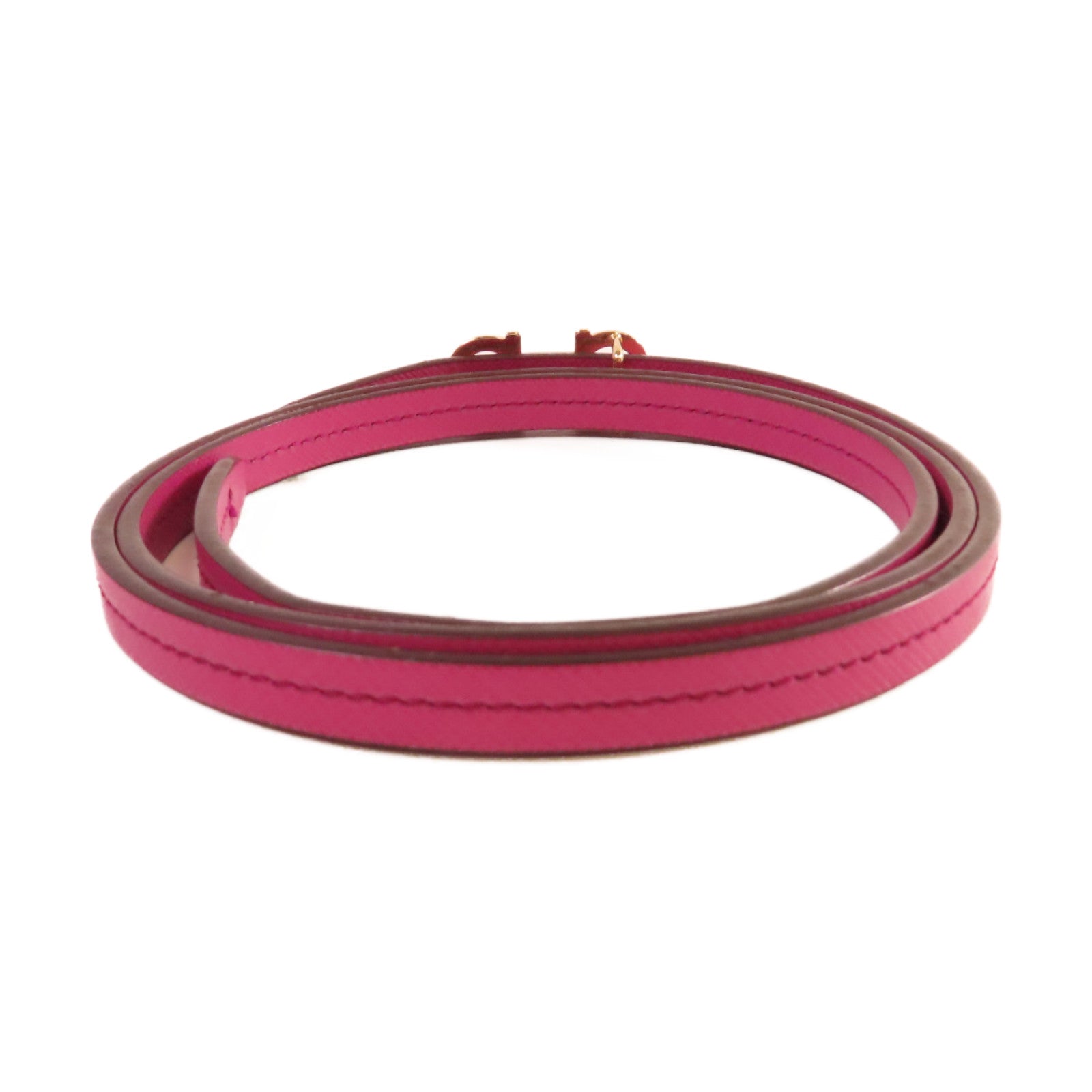 Salvatore Ferragamo 牛皮皮革Belt金扣皮帶紫色