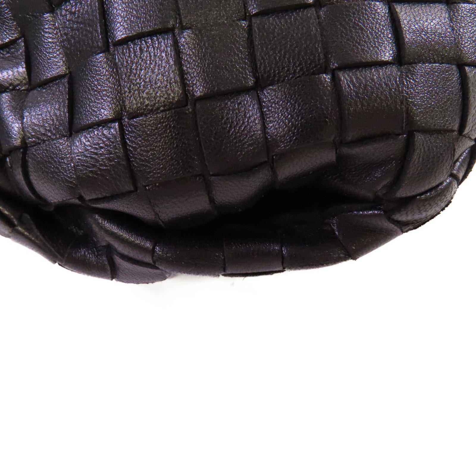 BOTTEGA VENETA 織紋皮革Mini Bulb Shoulder Bag金扣肩背袋黑色