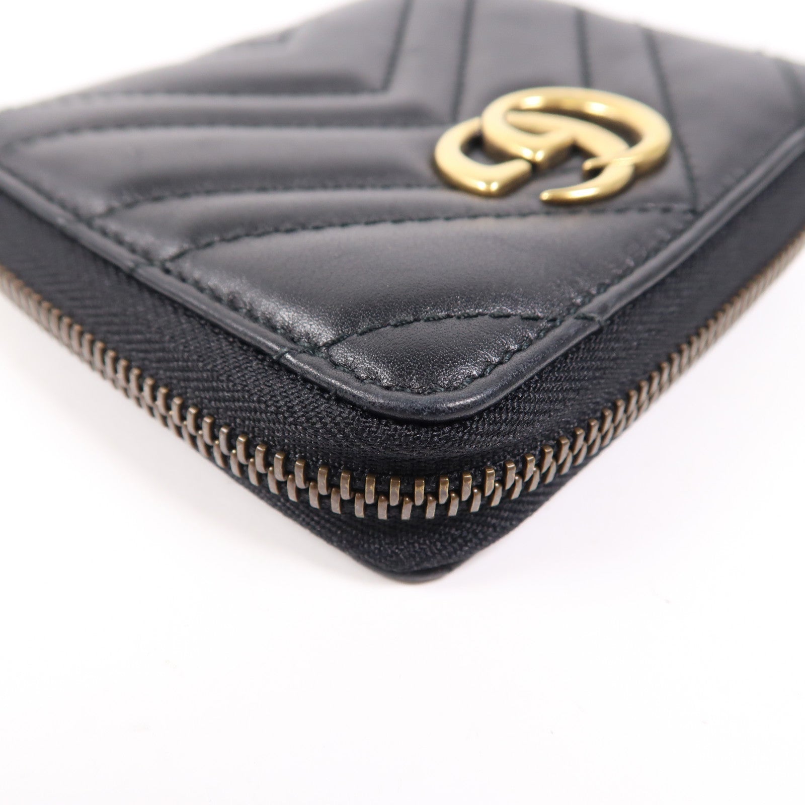 GUCCI 牛皮皮革GG Marmont Wallet金扣錢包