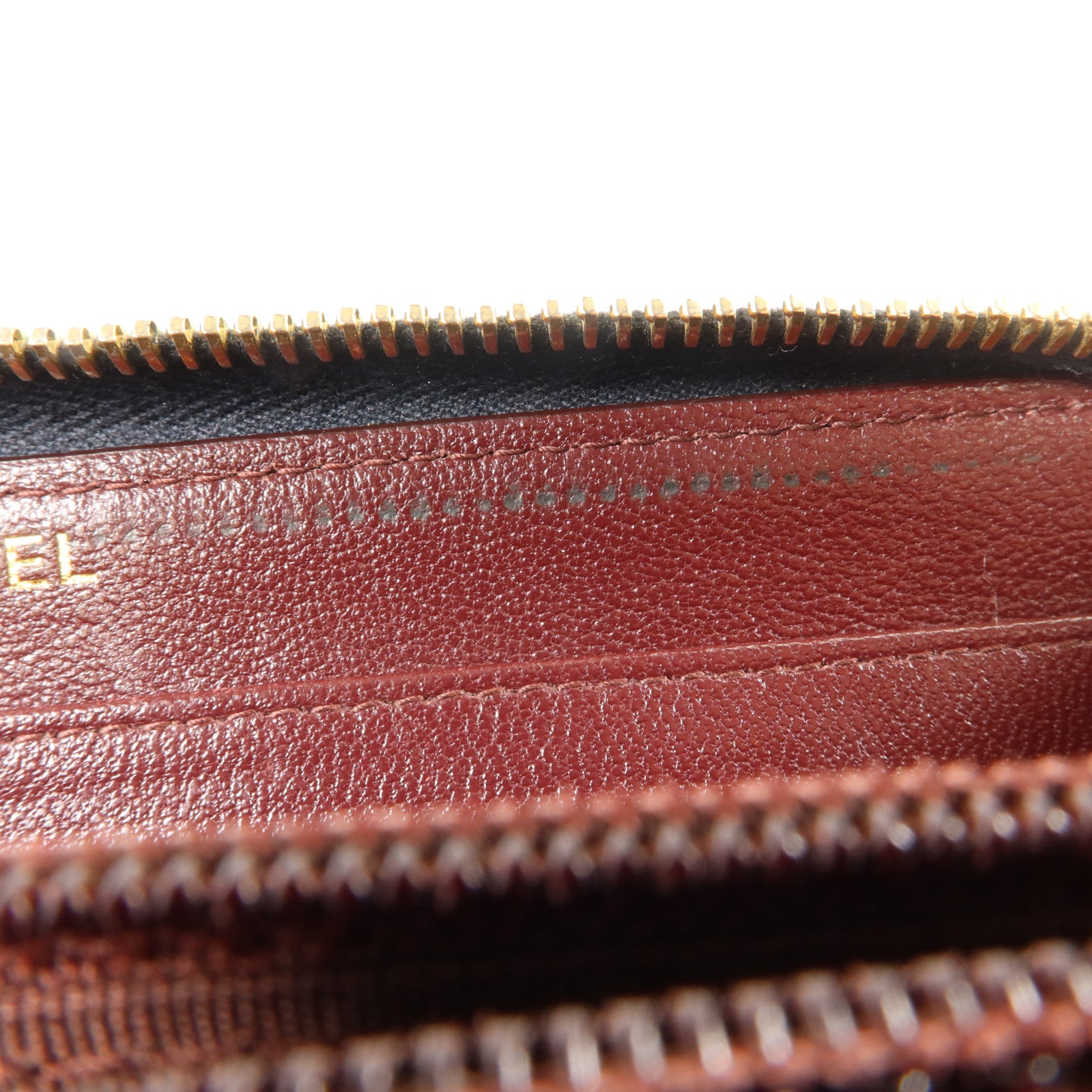 CHANEL 羊皮皮革Vintage Long Zipped Wallet金扣長錢包