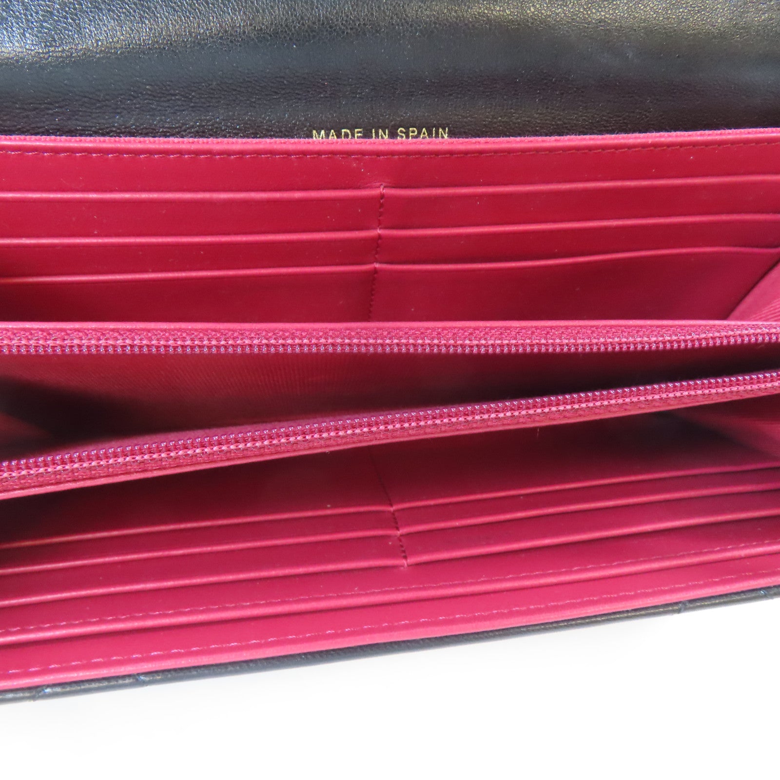 CHANEL 羊皮皮革19 Long Flap Wallet金扣長錢包黑色