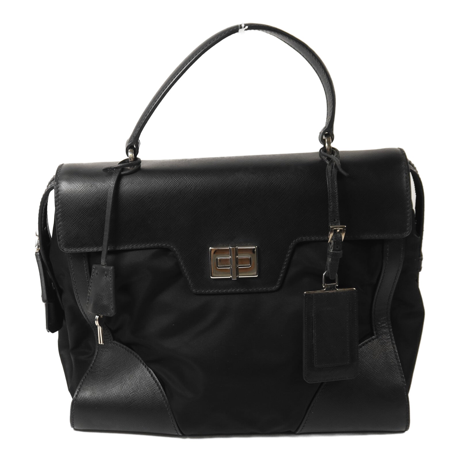 PRADA 尼龍Hand Bag銀扣手挽袋