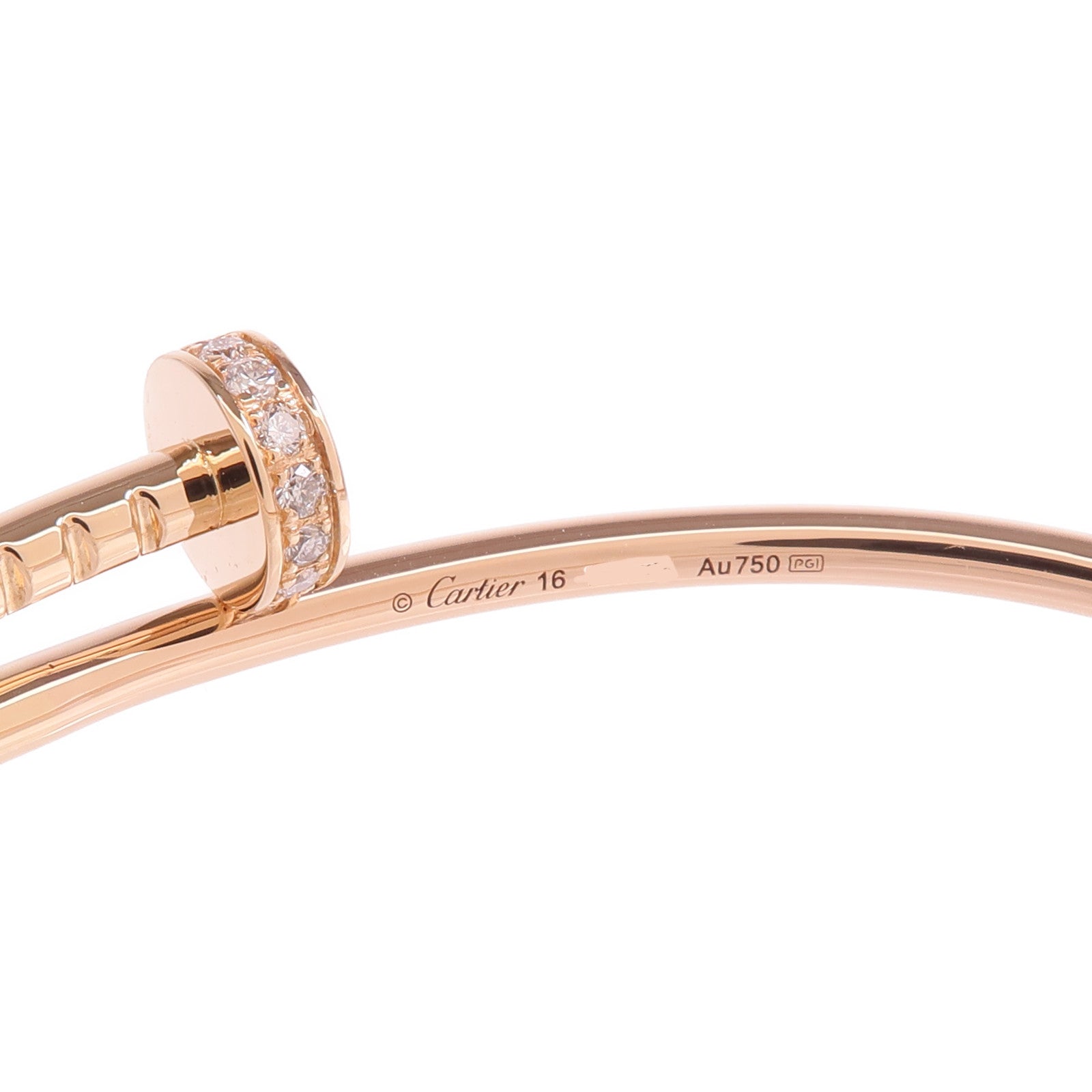 CARTIER 18K玫瑰金Juste un Clou Small Model鑽石手鐲Cartier#16