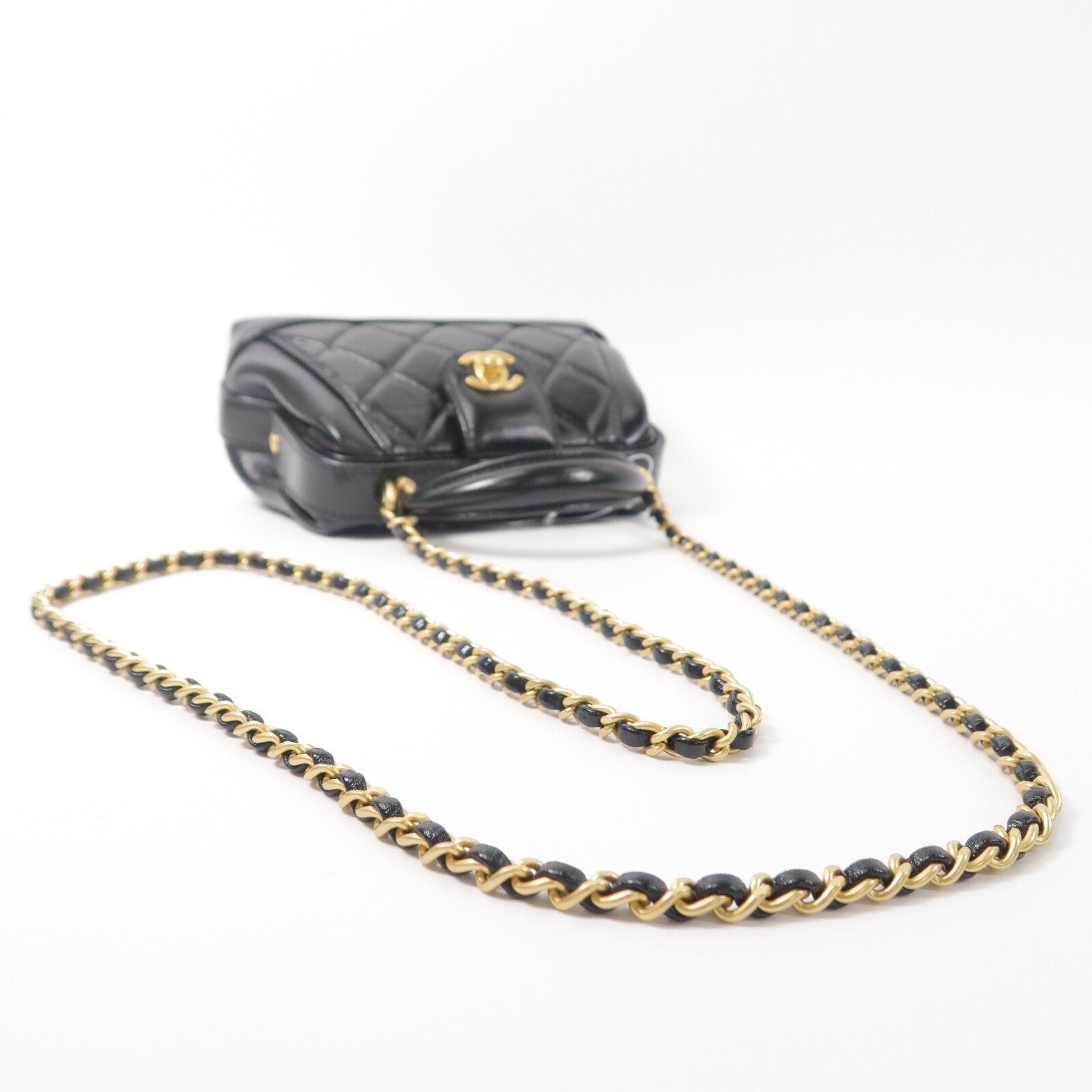 CHANEL 牛皮皮革24A Doctor Bag鏈帶手挽肩背兩用袋