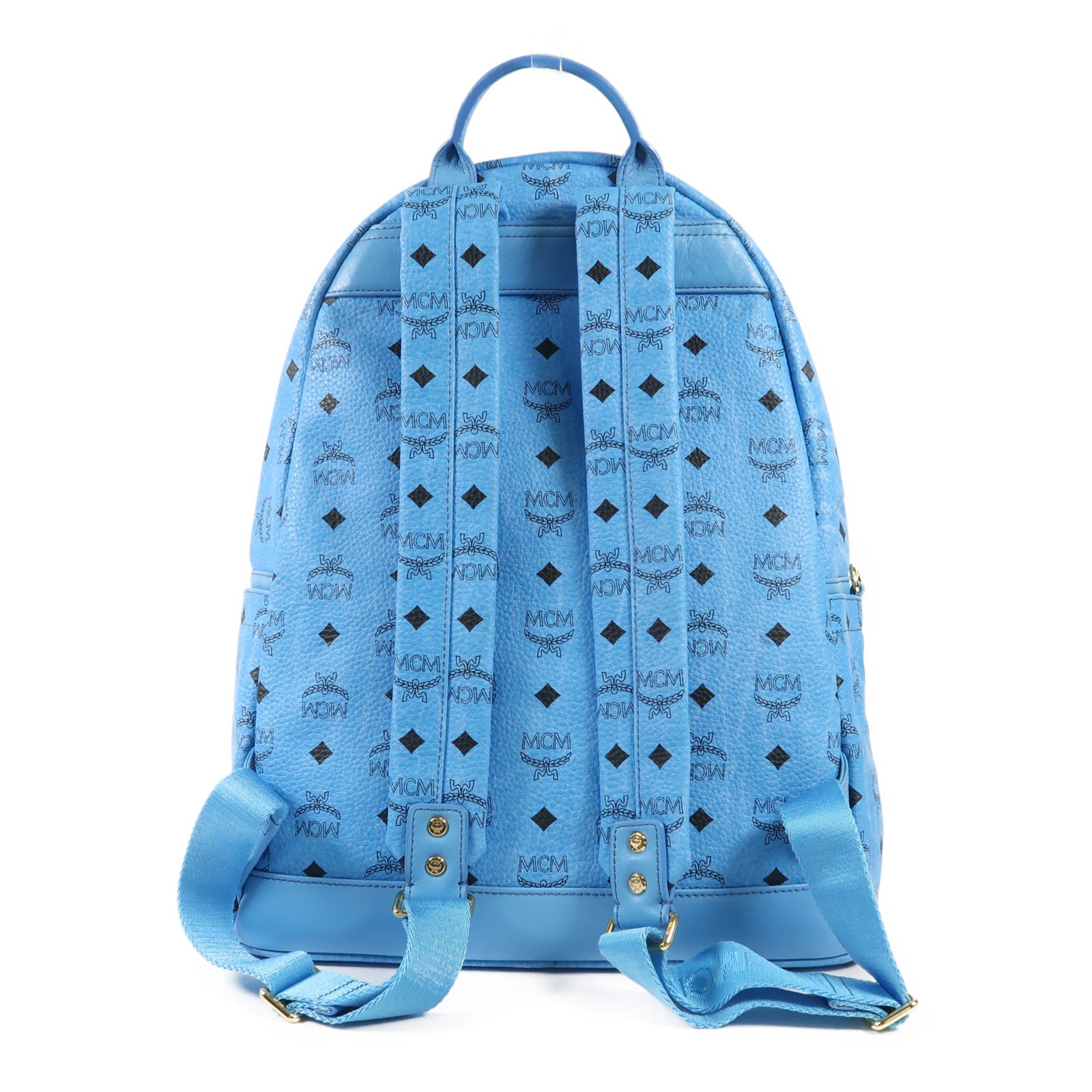 MCM 塗層帆布Backpack金扣背包