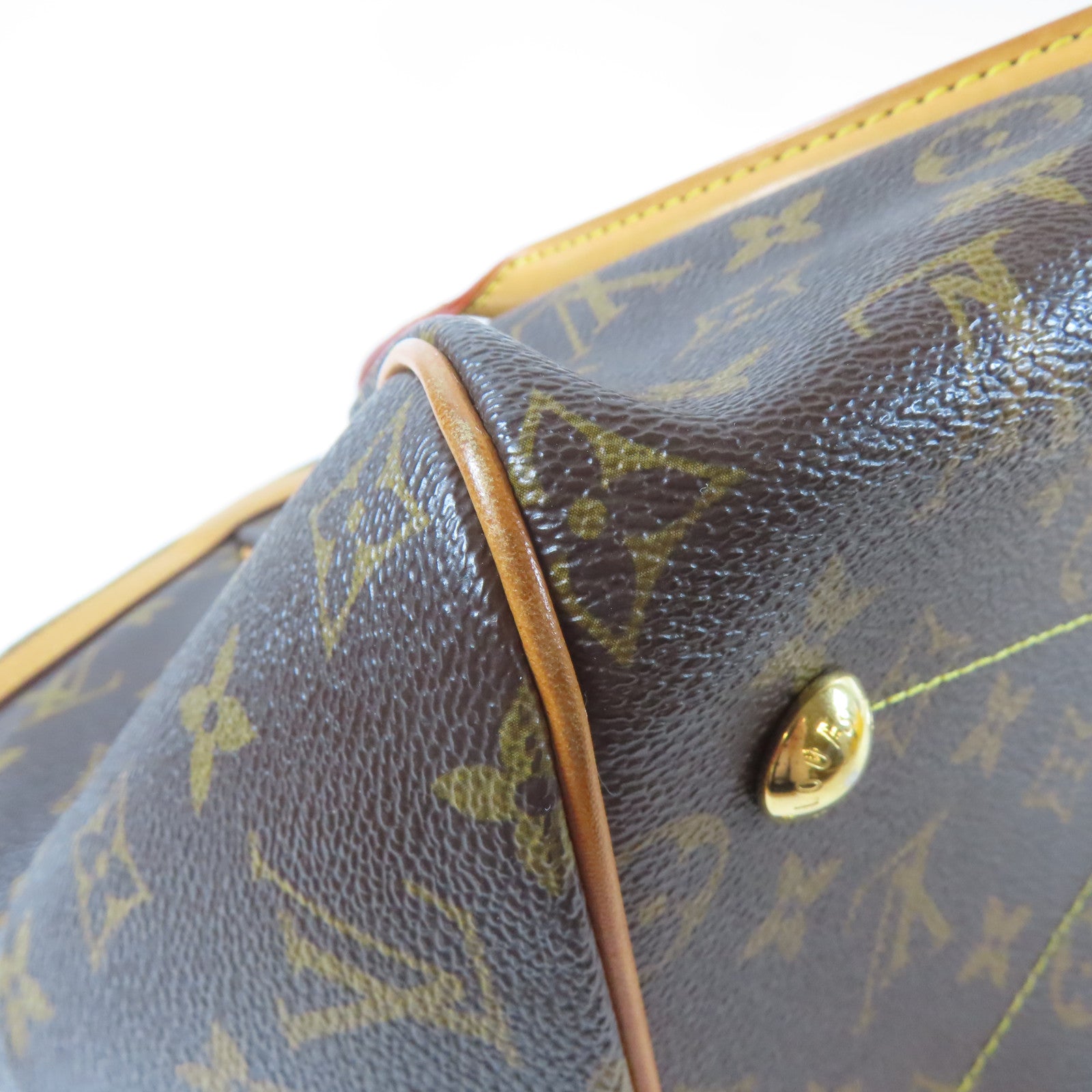 LOUIS VUITTON Monogram Tivoli GM金扣手挽袋啡色