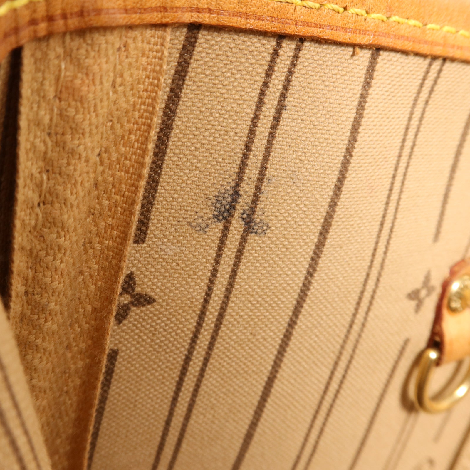 LOUIS VUITTON Monogram Neverfull MM金扣手挽袋