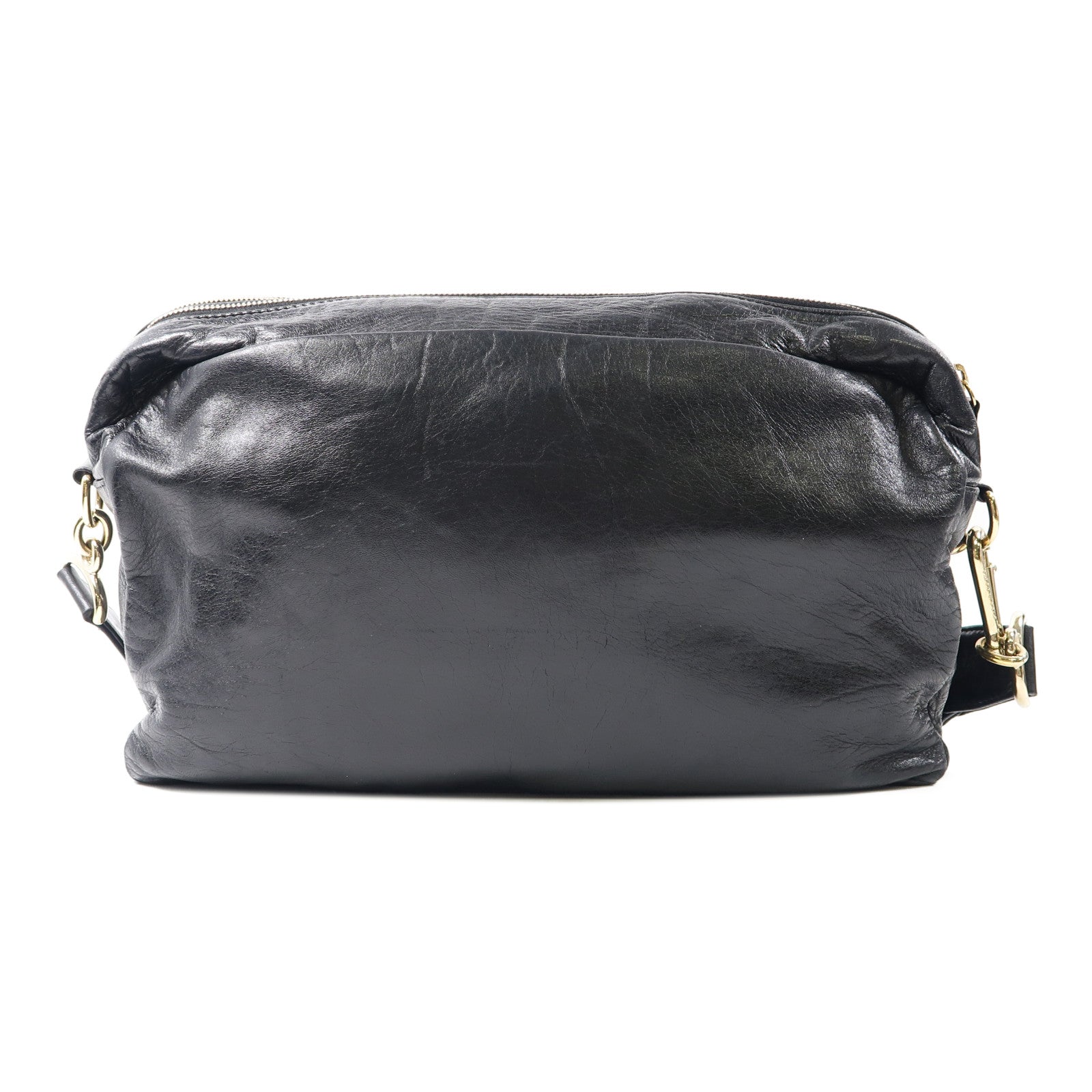 CHANEL 羊皮皮革Camera Bag金扣肩背袋黑色
