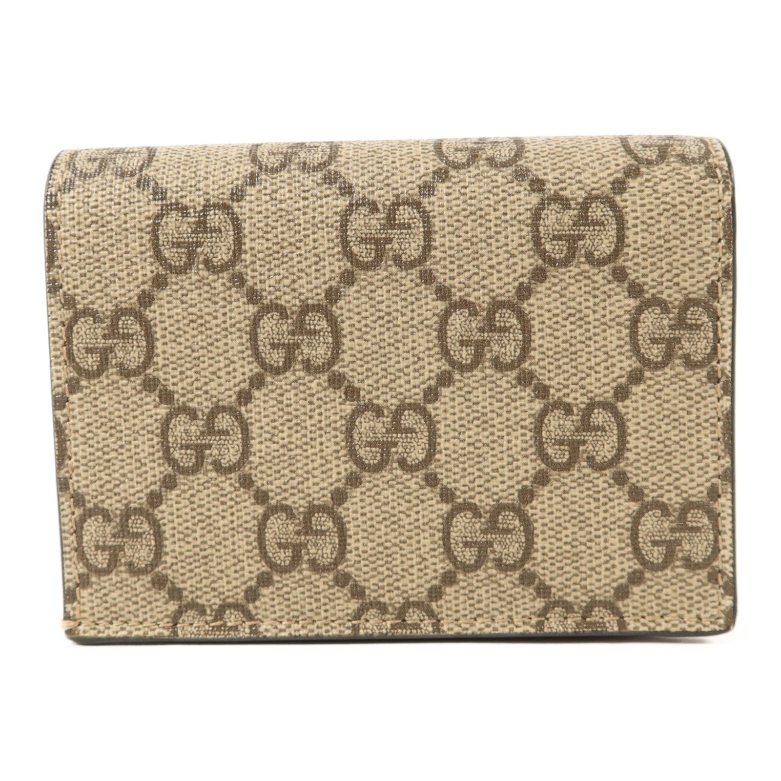 GUCCI 塗層帆布/牛皮皮革GG Marmont Bifold Wallet金扣錢包