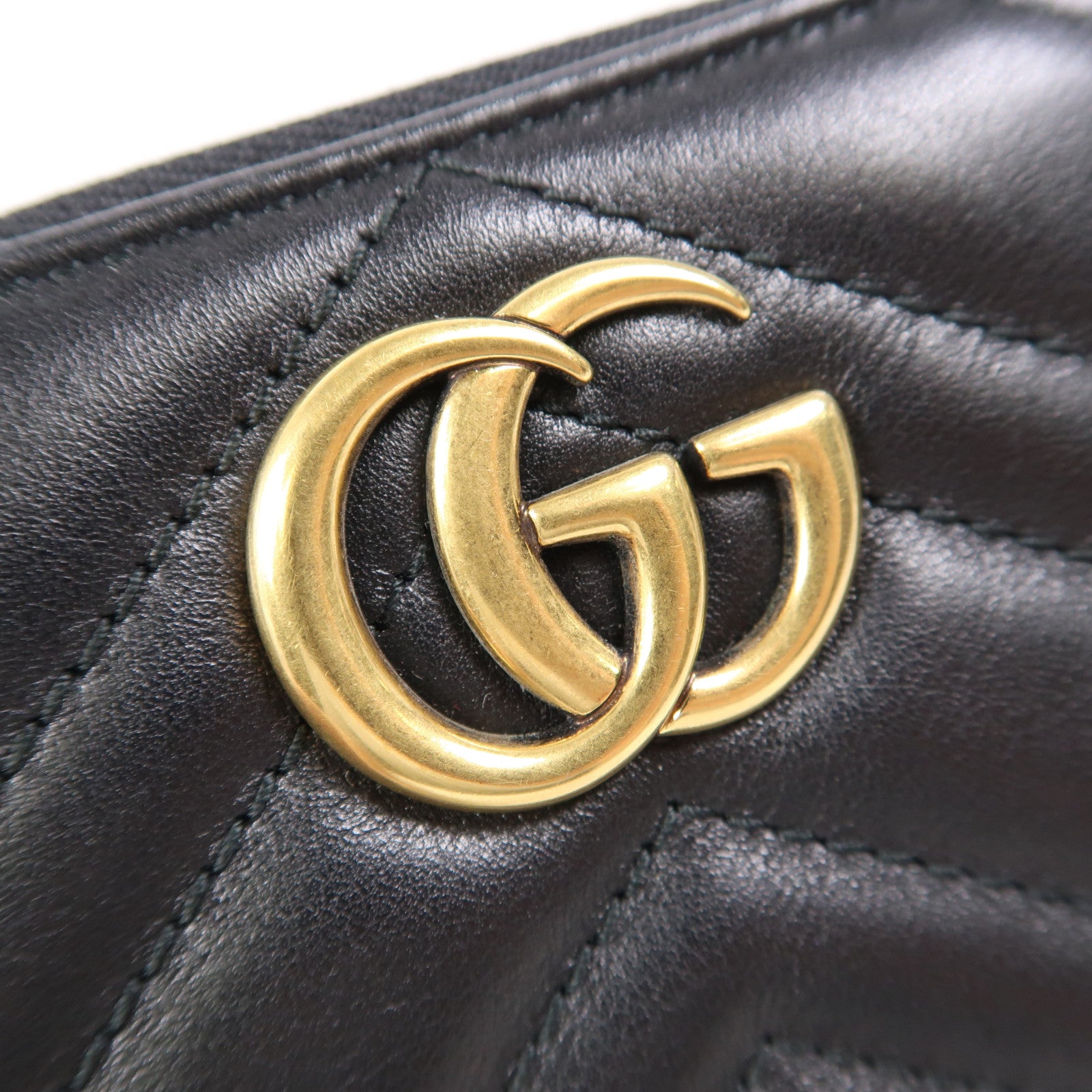 GUCCI 牛皮皮革GG Marmont Wallet金扣錢包