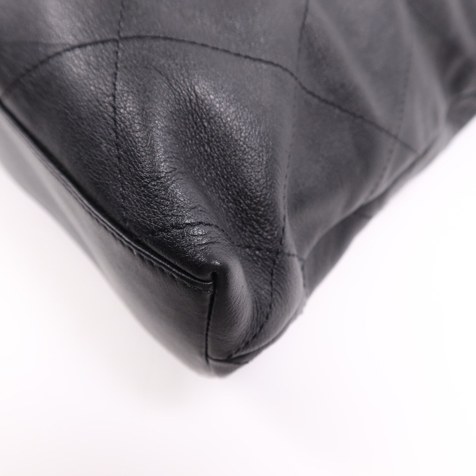 CHANEL 牛皮皮革Tote Bag金扣鏈帶手挽袋