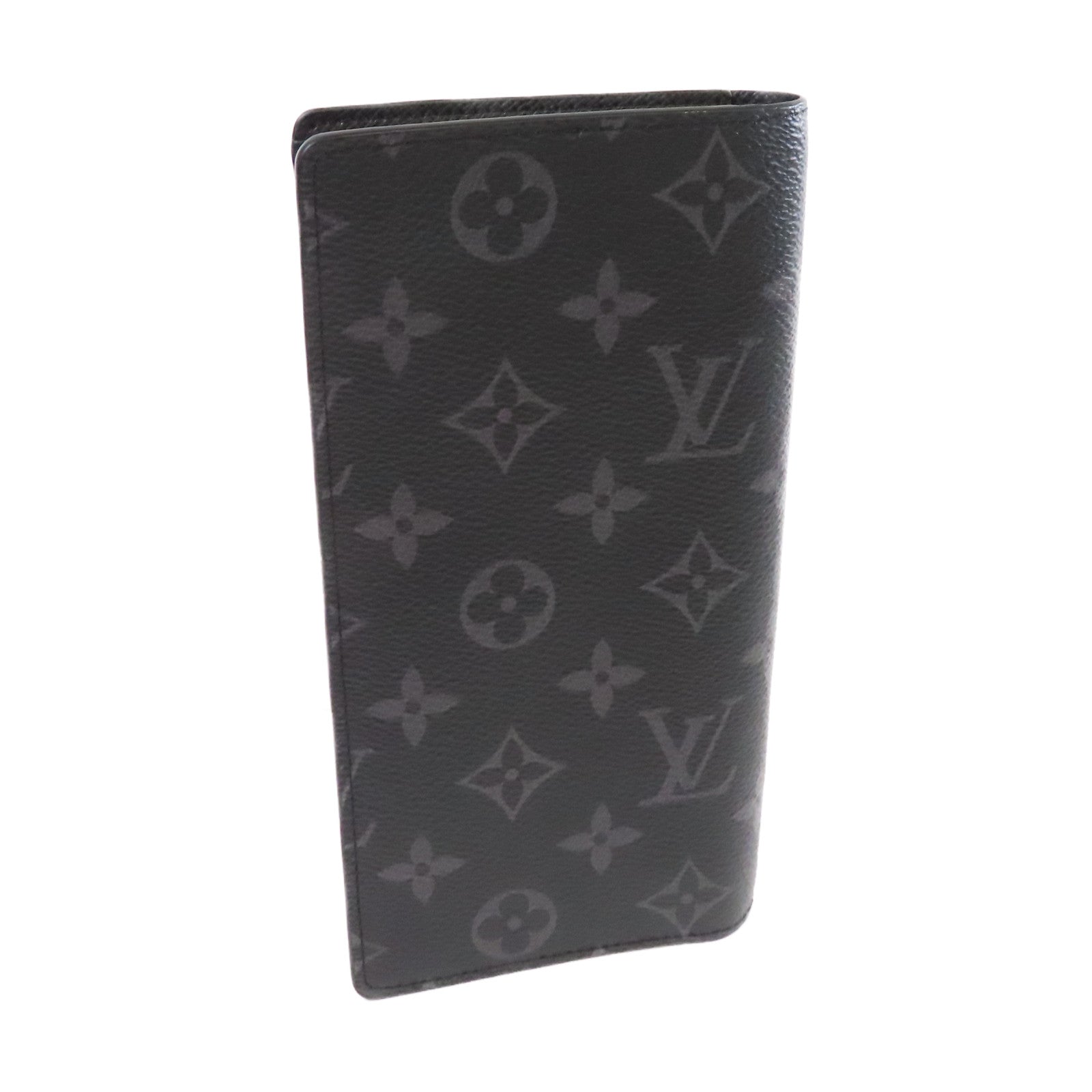 LOUIS VUITTON Monogram Eclipse Brazza Long Wallet銀扣長錢包黑色/碳灰色